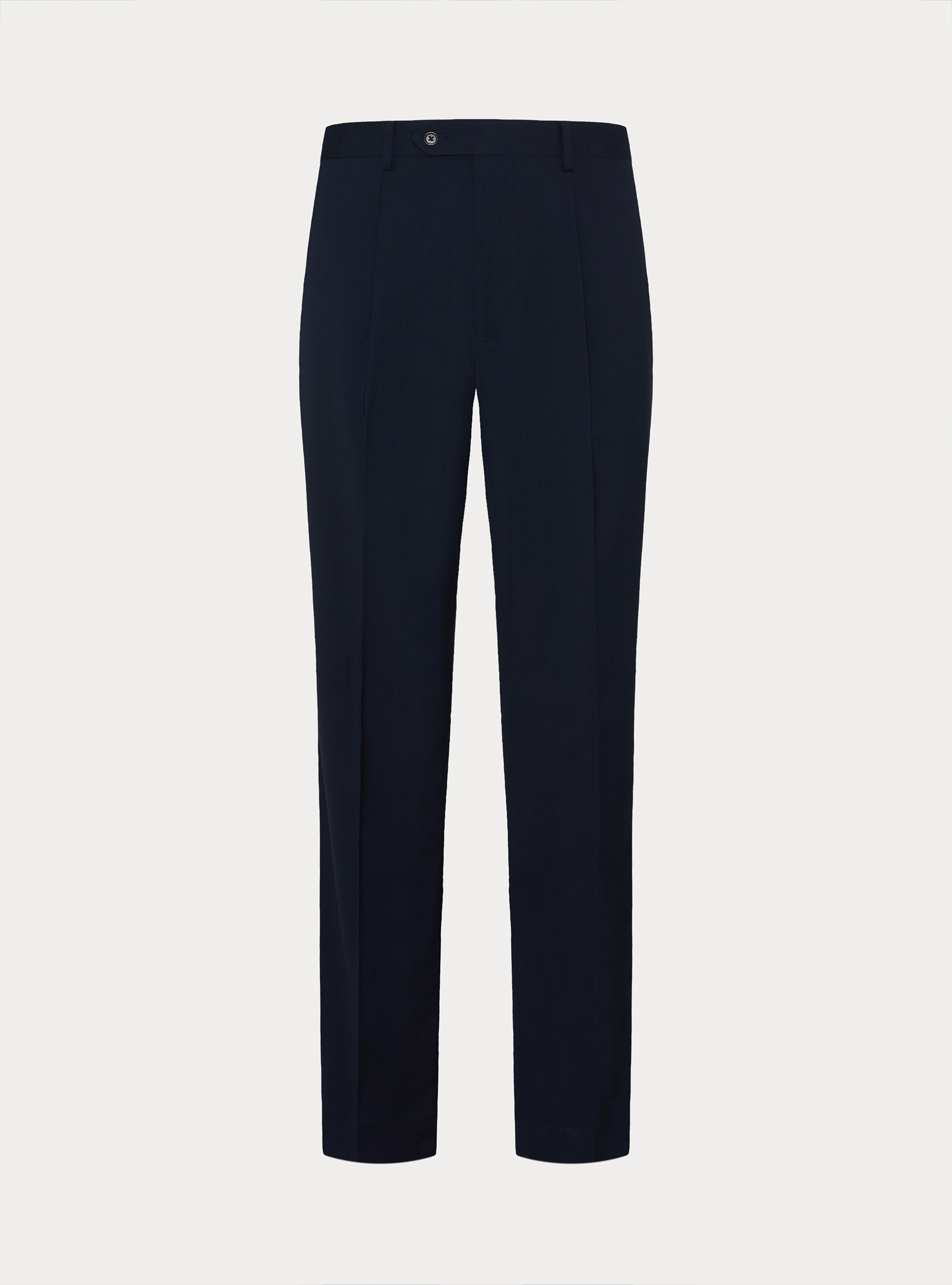Pantaloni wide leg con pince, BLU NAVY