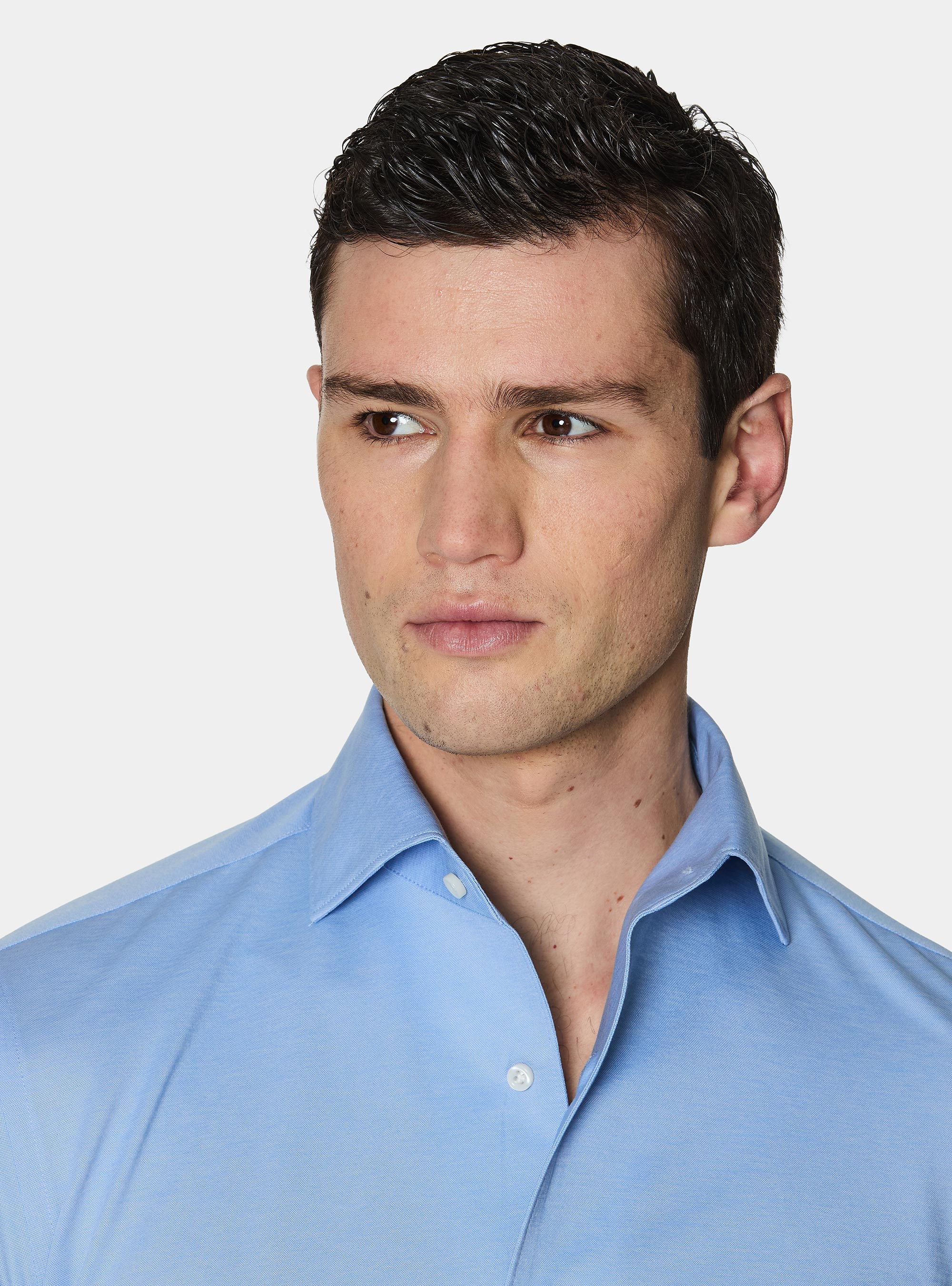 Camicia GT01 in jersey di misto cotone, AZZURRO