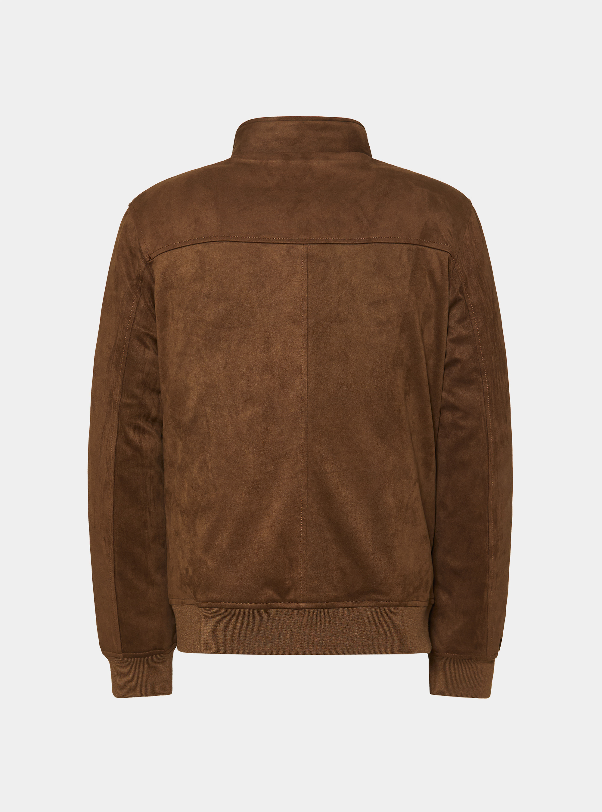 Bomber imbottito effetto suede, MARRONE