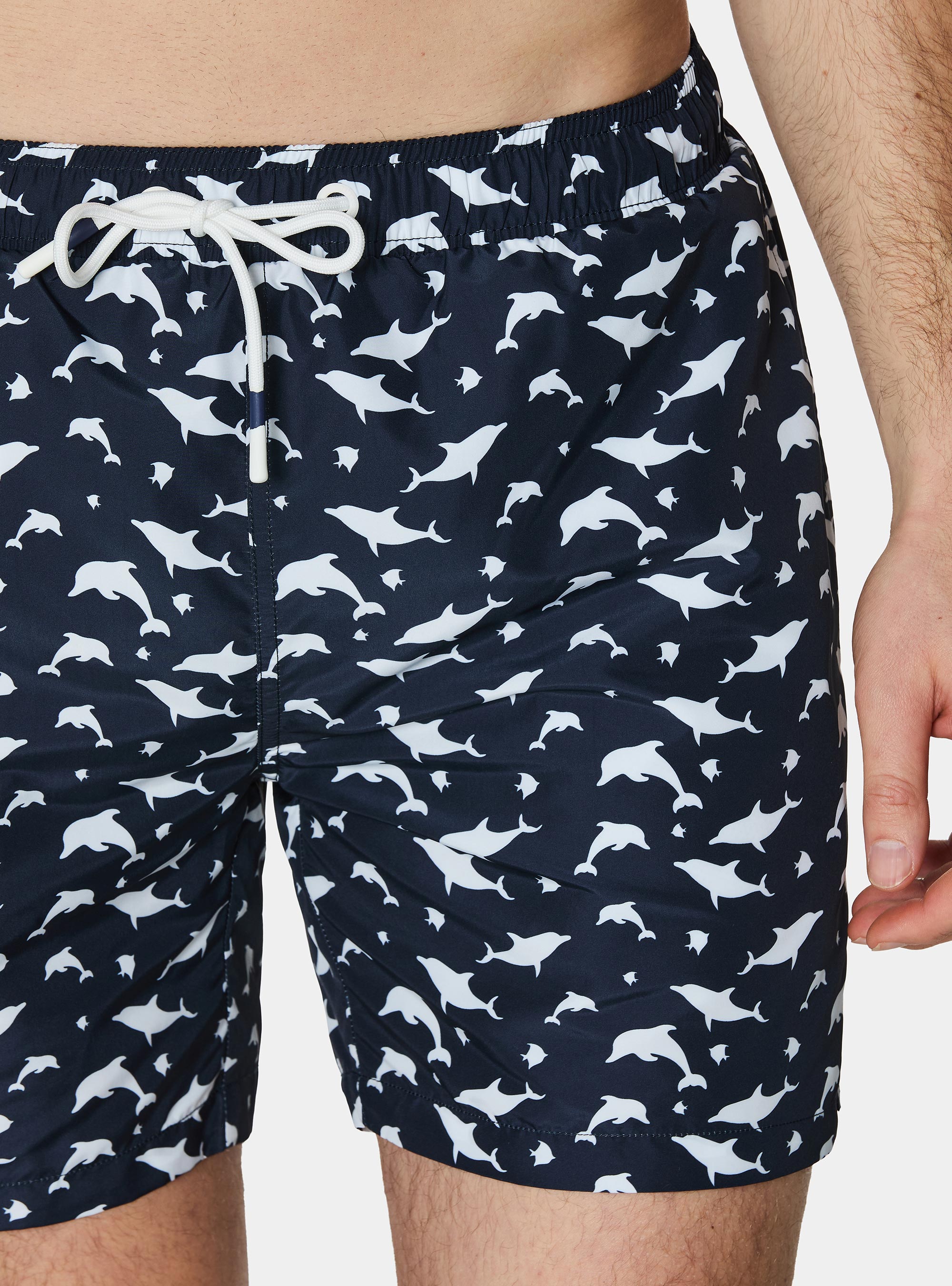 Costume da bagno stampa pesci, BLU NAVY