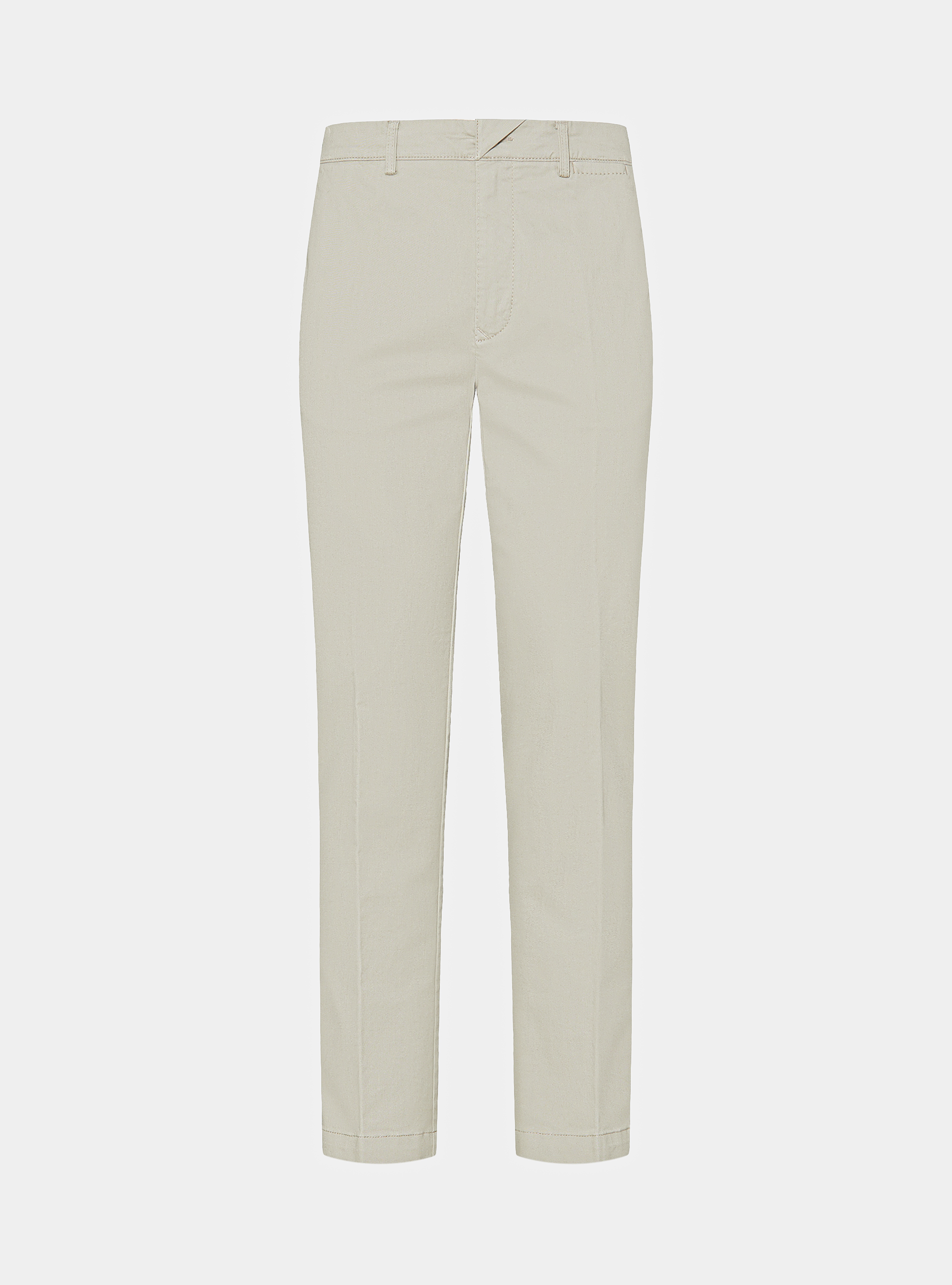 Pantaloni chino slim fit in twill stretch, ECRU