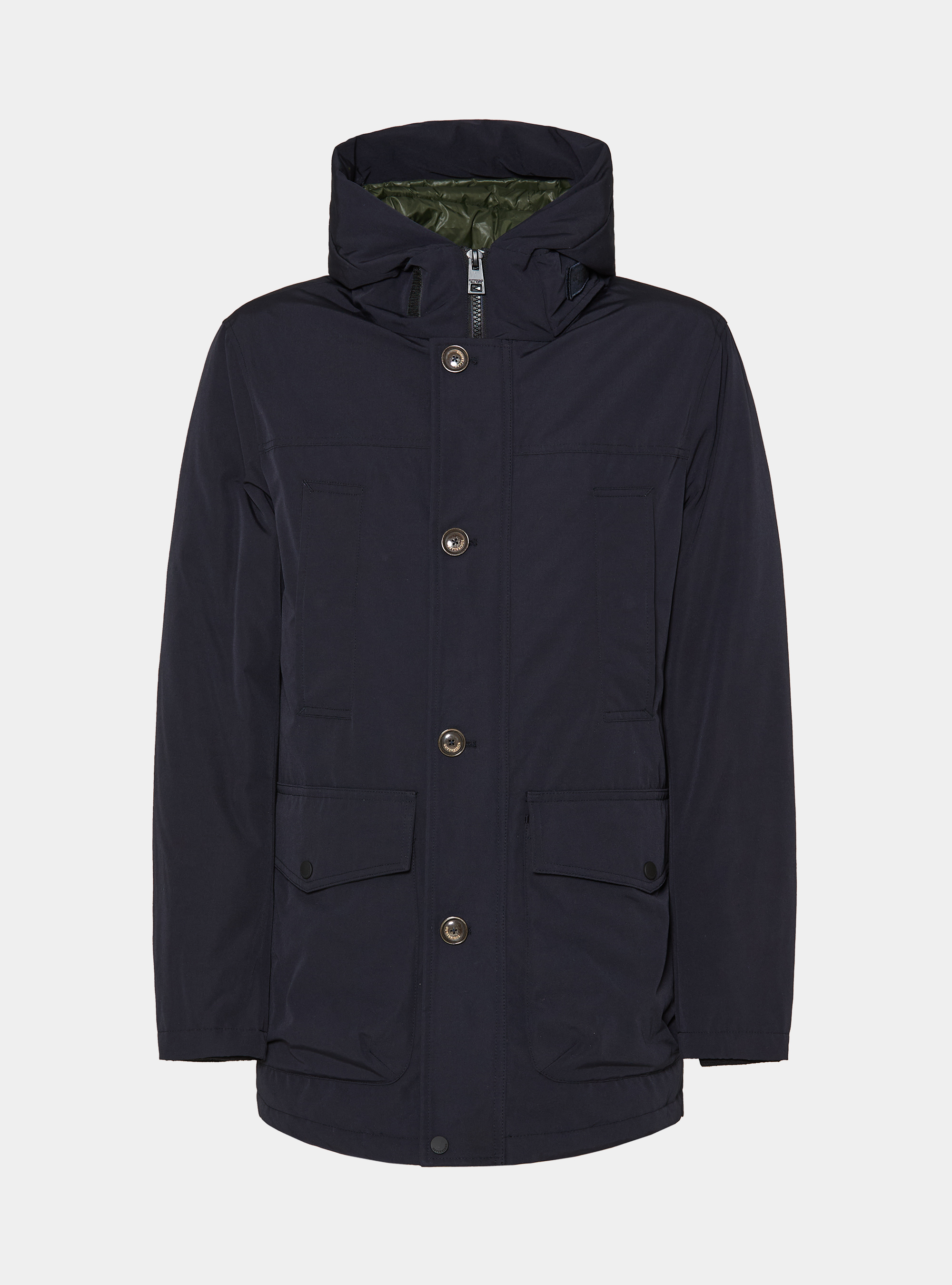 Parka imbottito con cappuccio, BLU NAVY