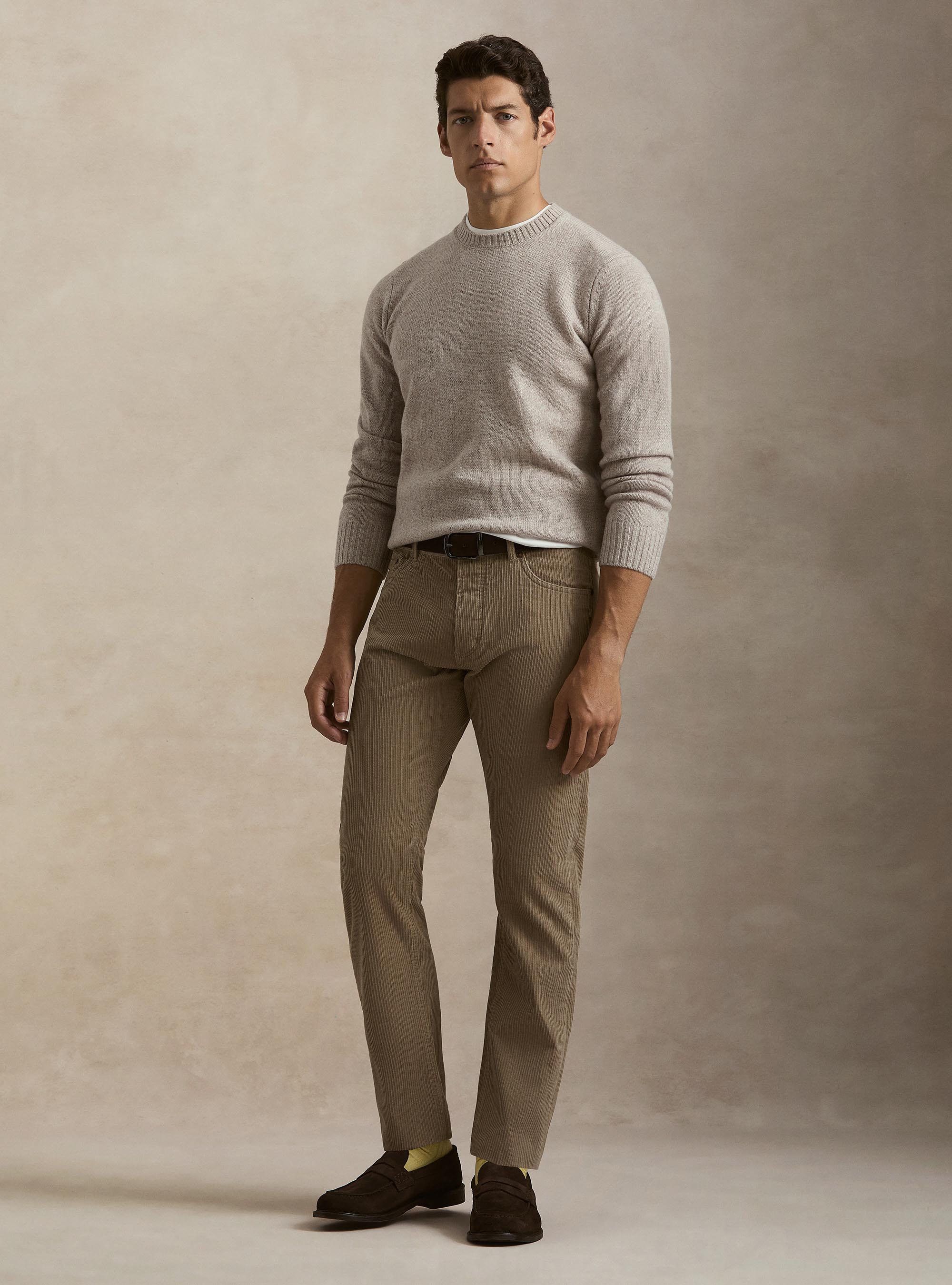 Maglia girocollo in pura lana shetland, ECRU