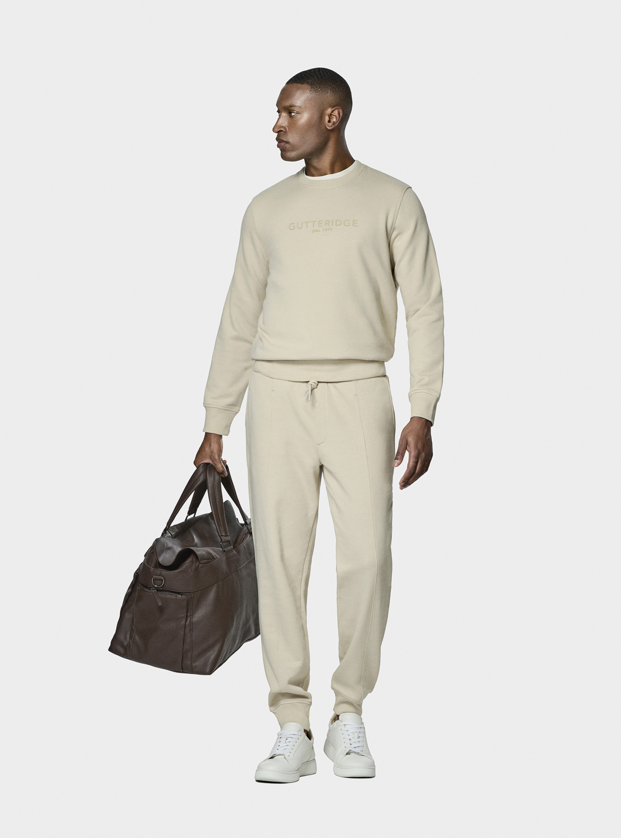 Pantaloni sportivi in felpa GT01, ECRU 0536C