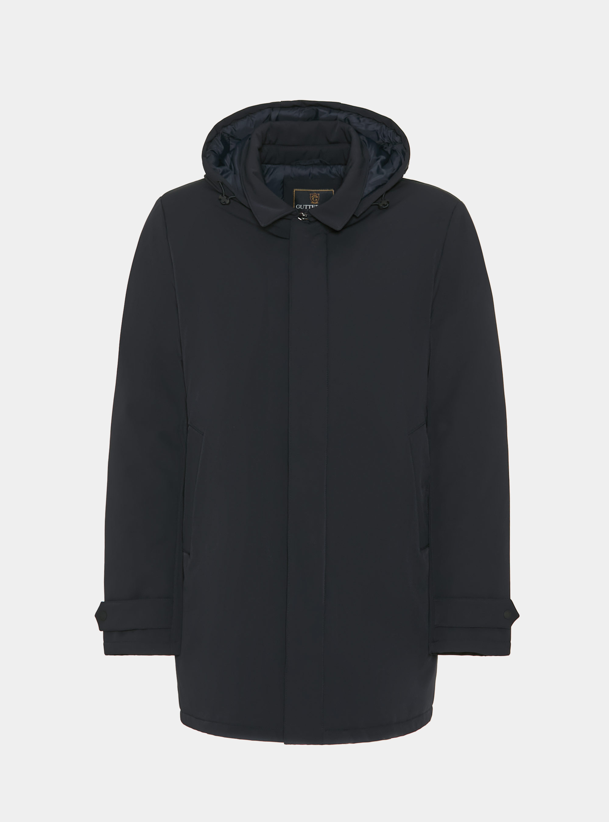 Parka tecnico con cappuccio, BLU NAVY