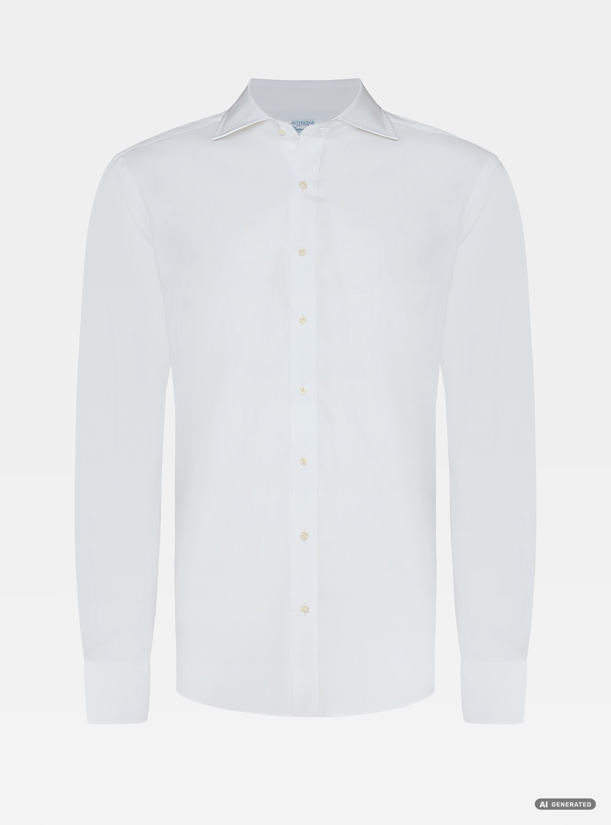 Camicia custom fit in popeline di cotone, BIANCO