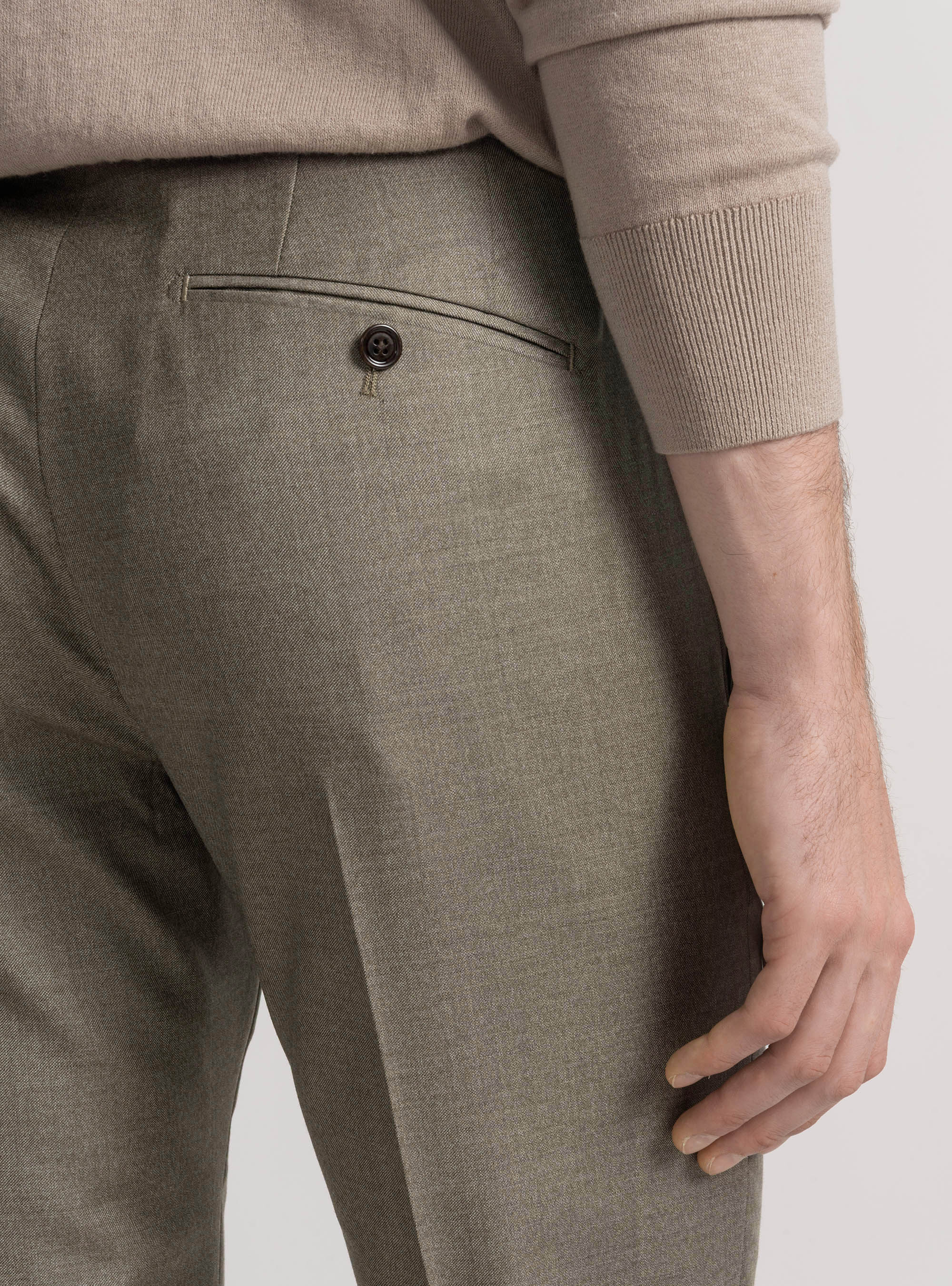 Pantaloni per abito in pura lana Vitale Barberis Canonico, SABBIA