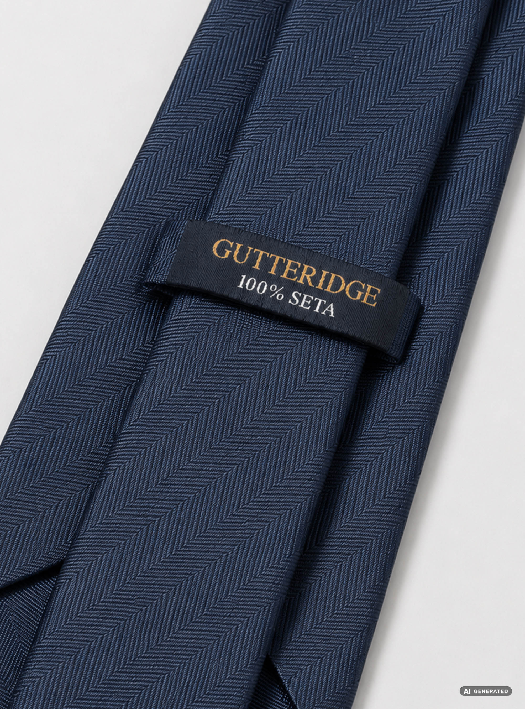Cravatta in seta spigata, BLU NAVY