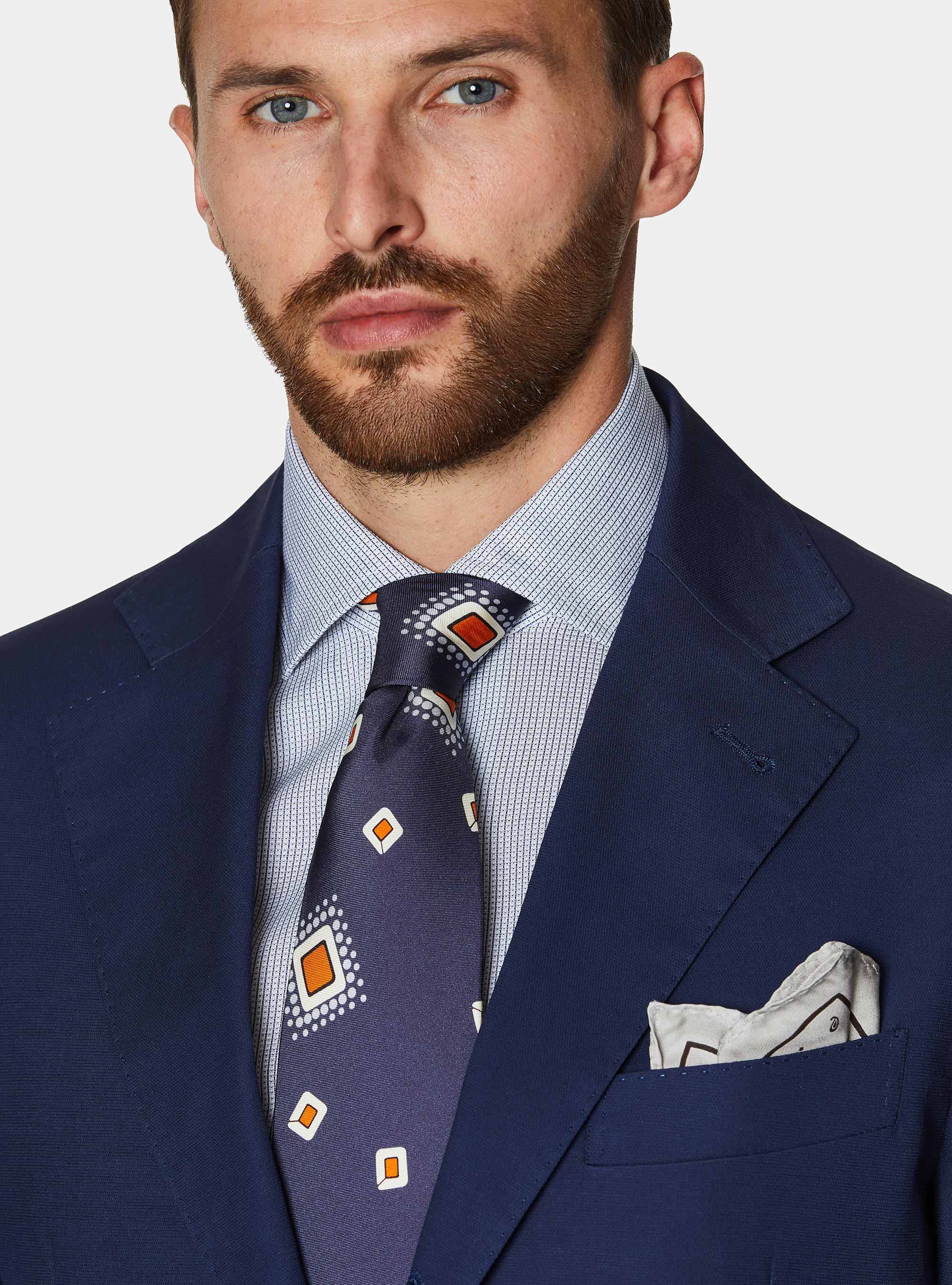 Giacca abito in cotone, BLU