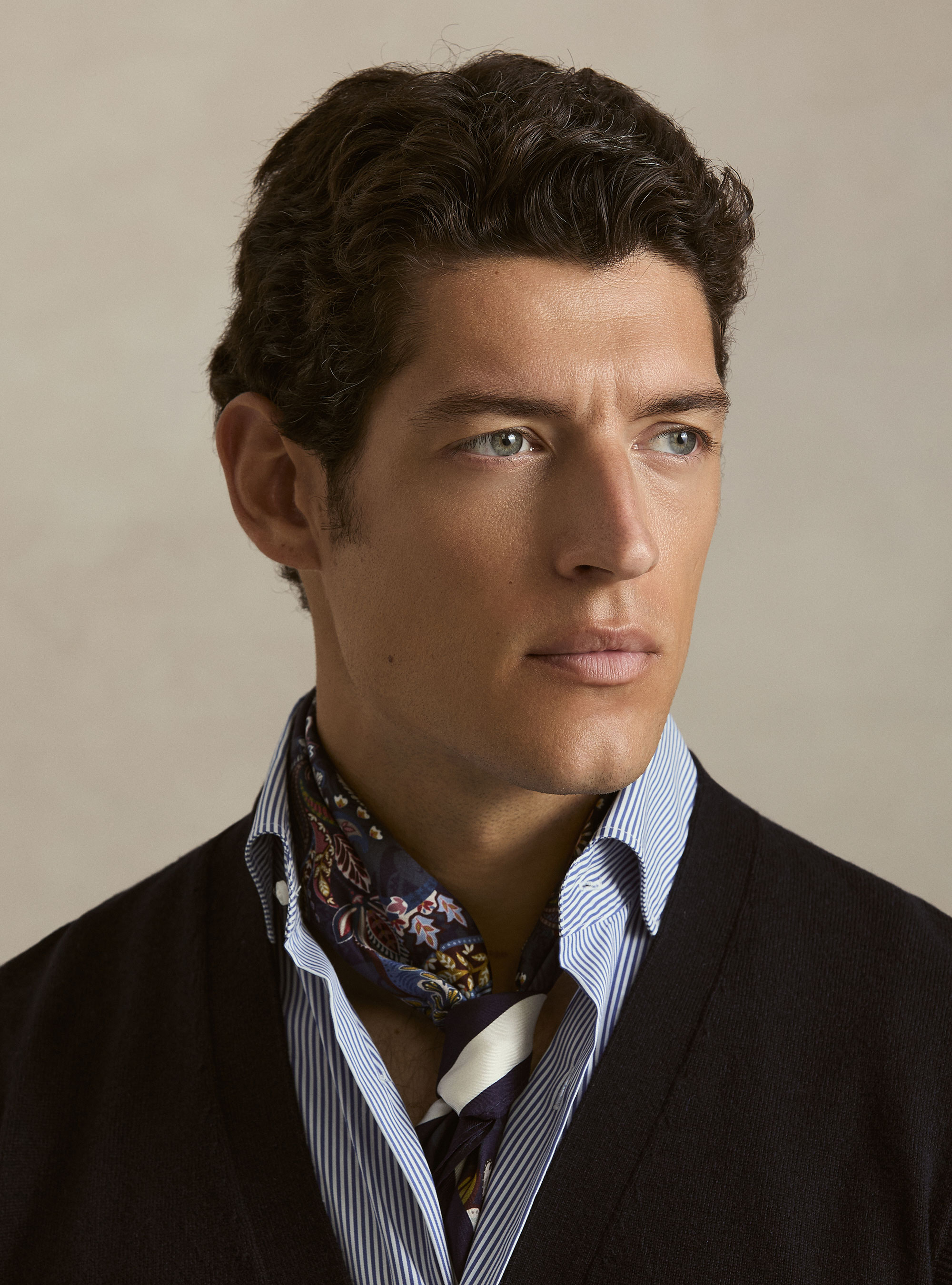 Gilet in puro cashmere con bottoni, BLU NAVY