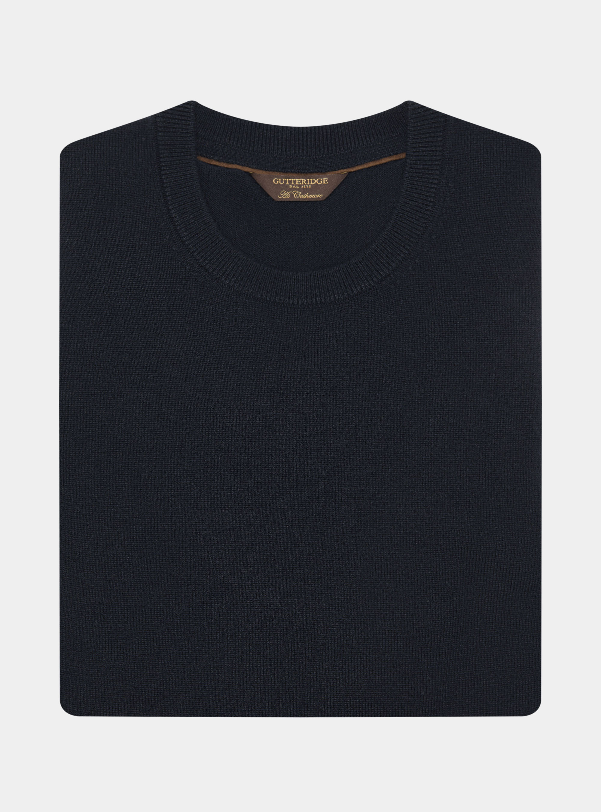 Girocollo in maglia in lana e cashmere, BLU NAVY