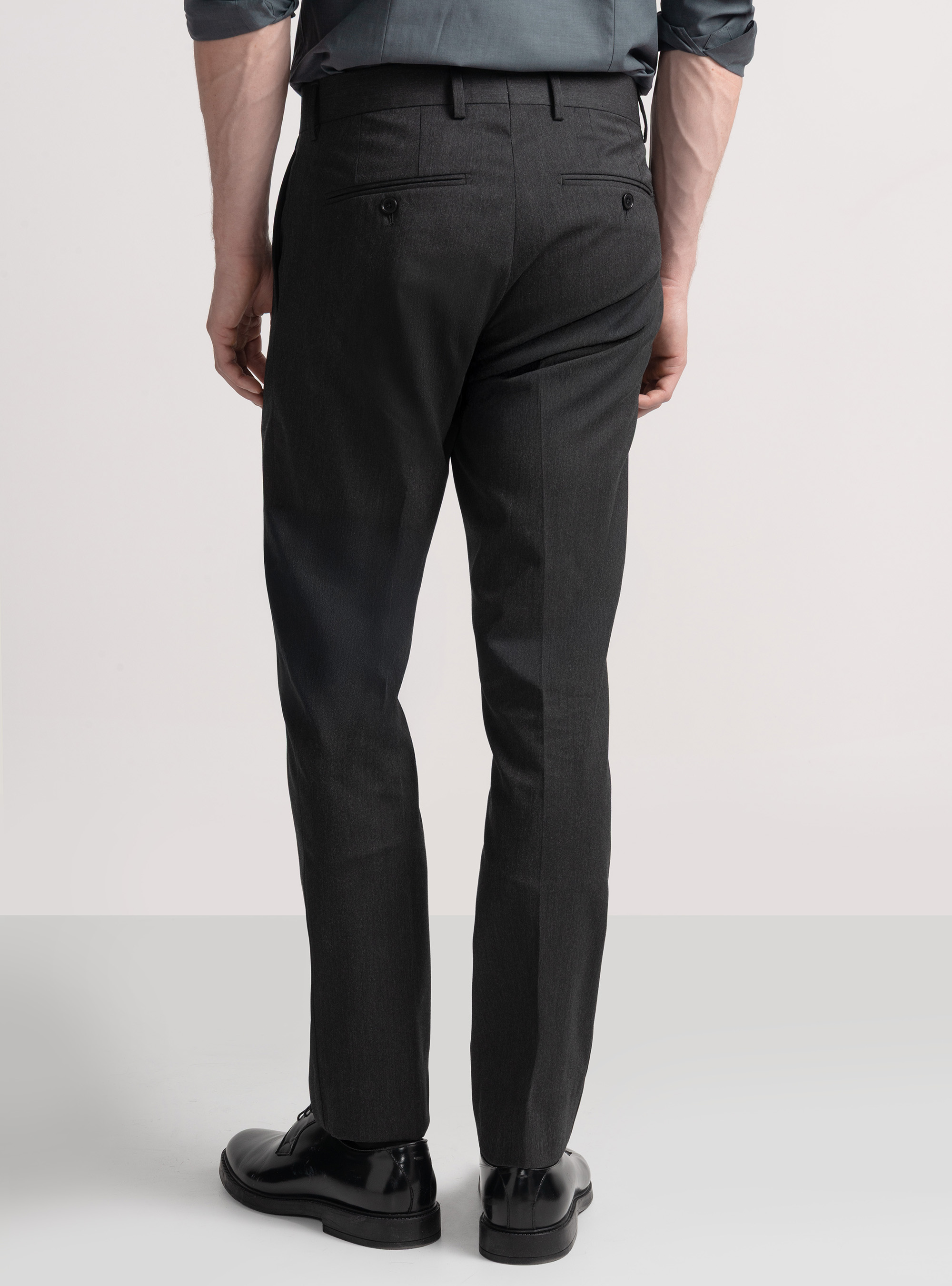 Pantaloni per abito slim fit, ASFALTO