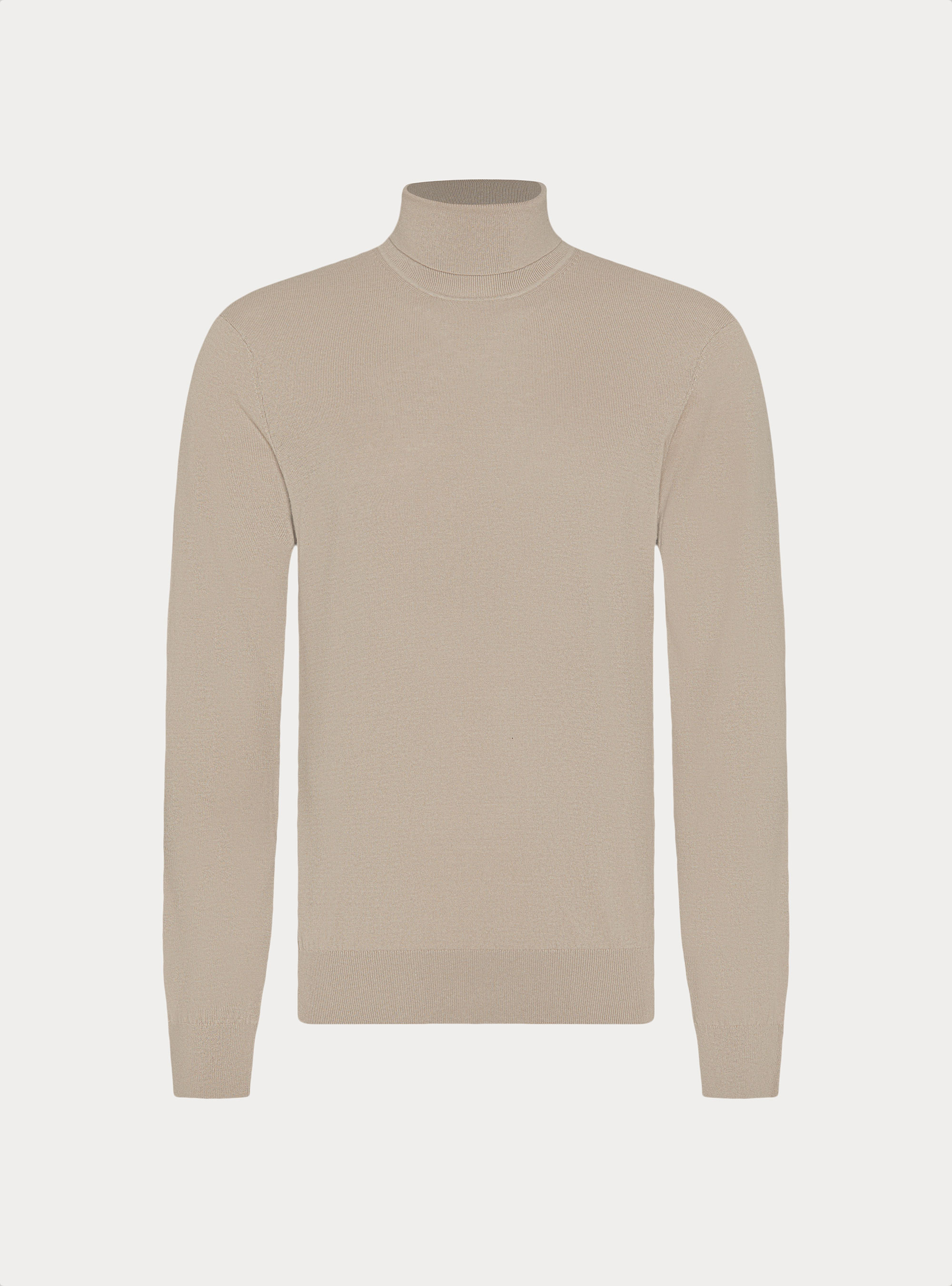 Dolcevita in cotone e cashmere, SABBIA