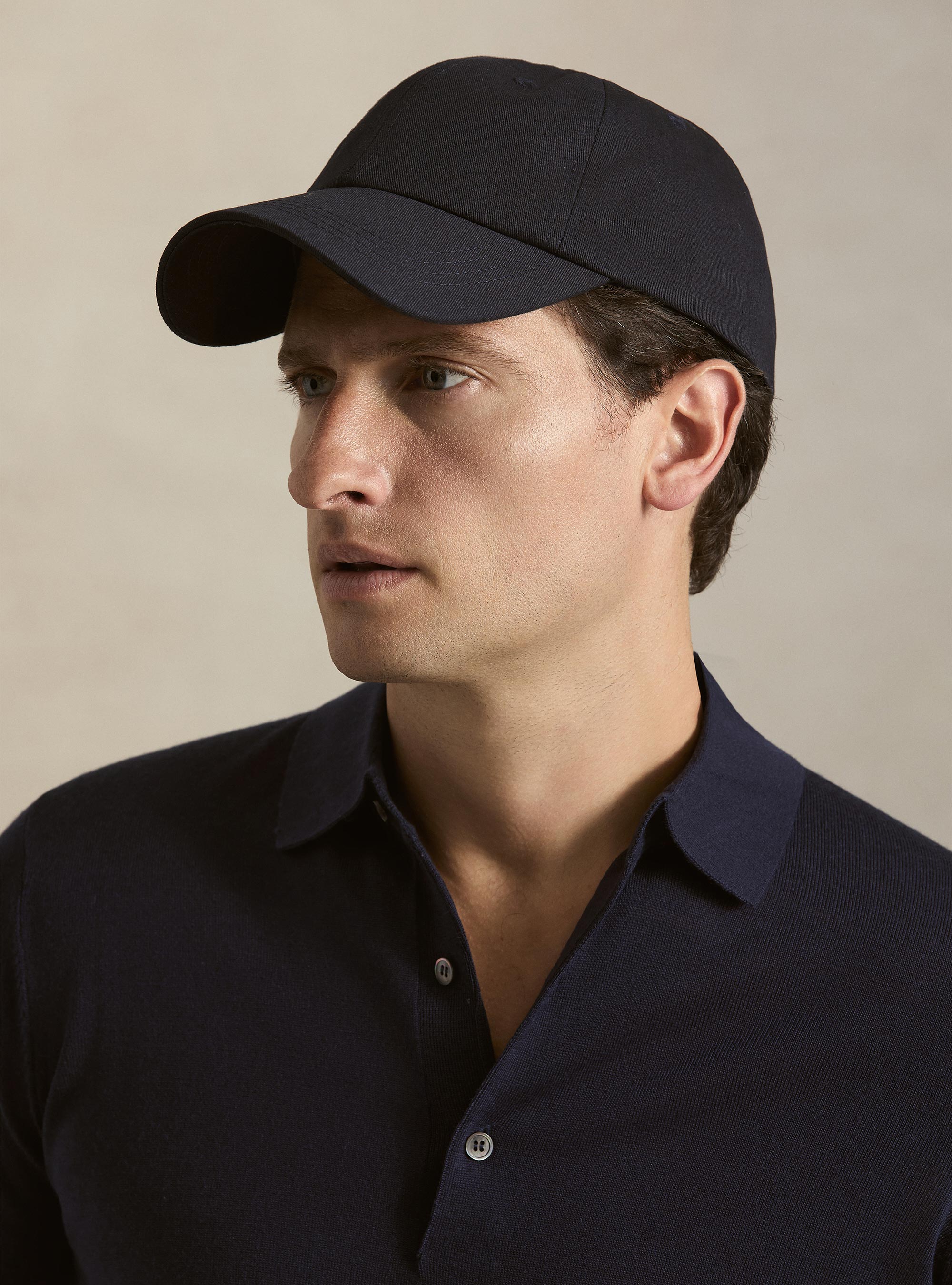 Polo in maglia in lana merino extrafine, BLU