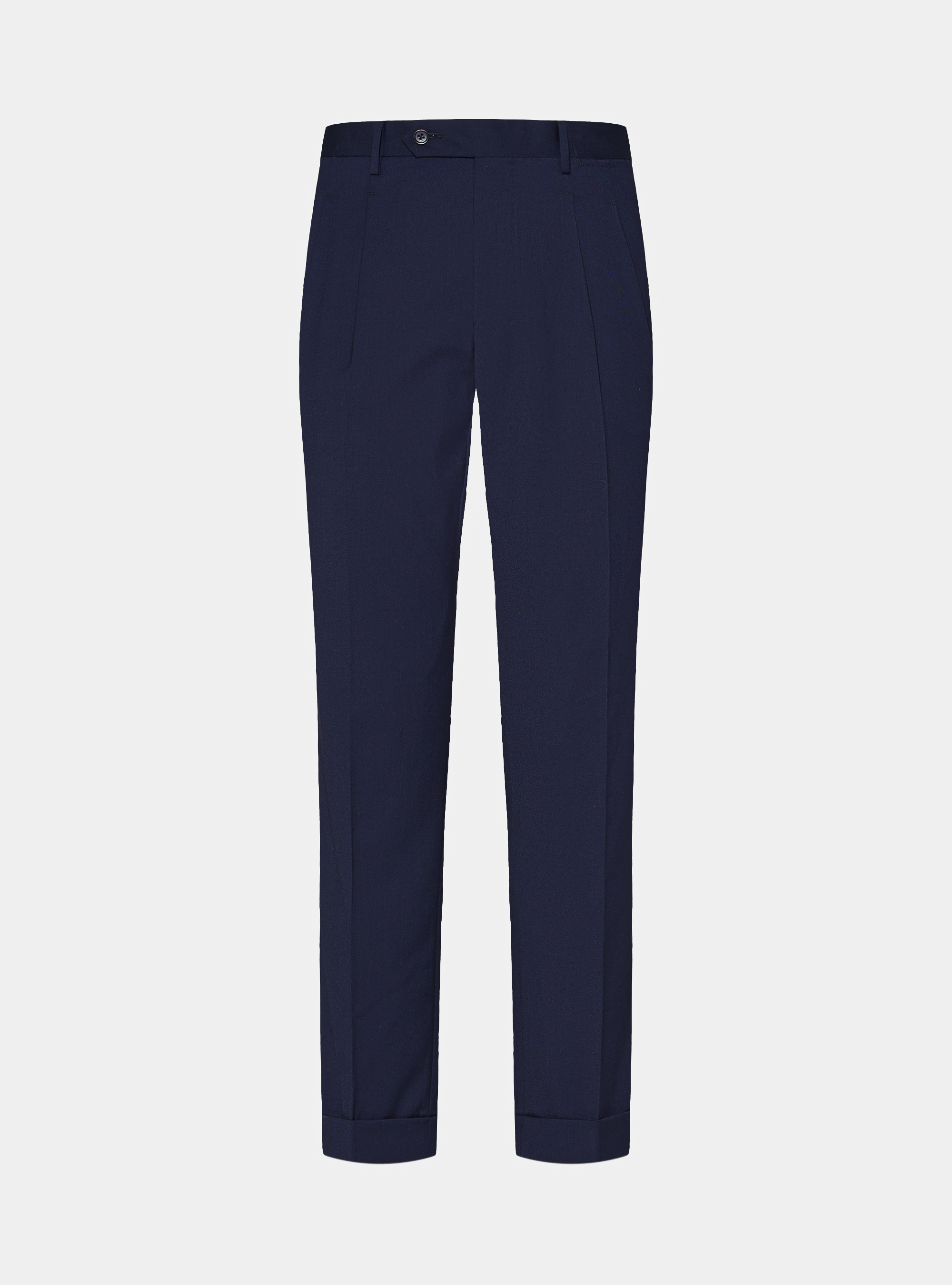 Pantaloni classici con pince, BLU NAVY