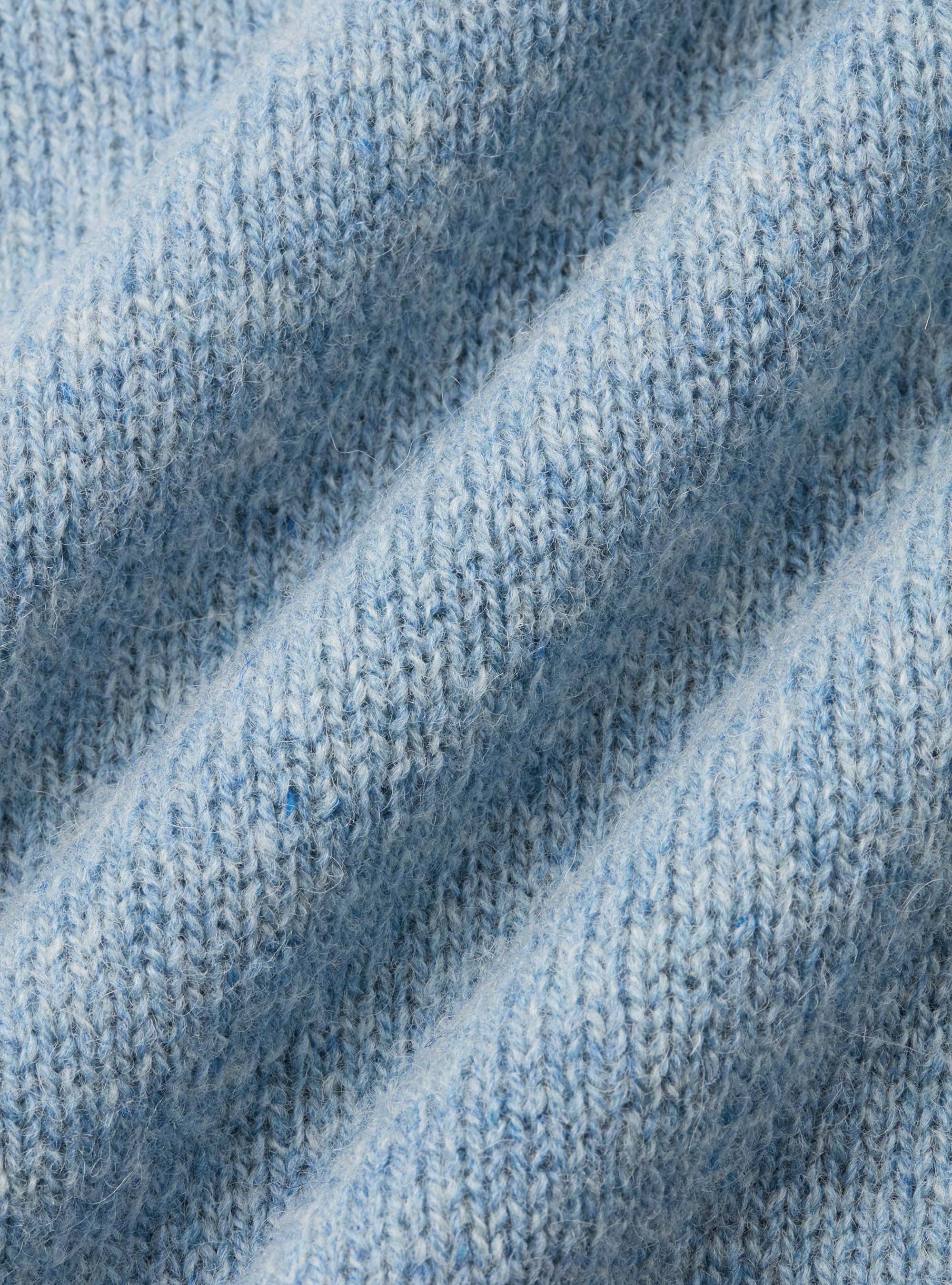 Maglia girocollo in pura lana shetland, AZZURRO POLVERE 0283C