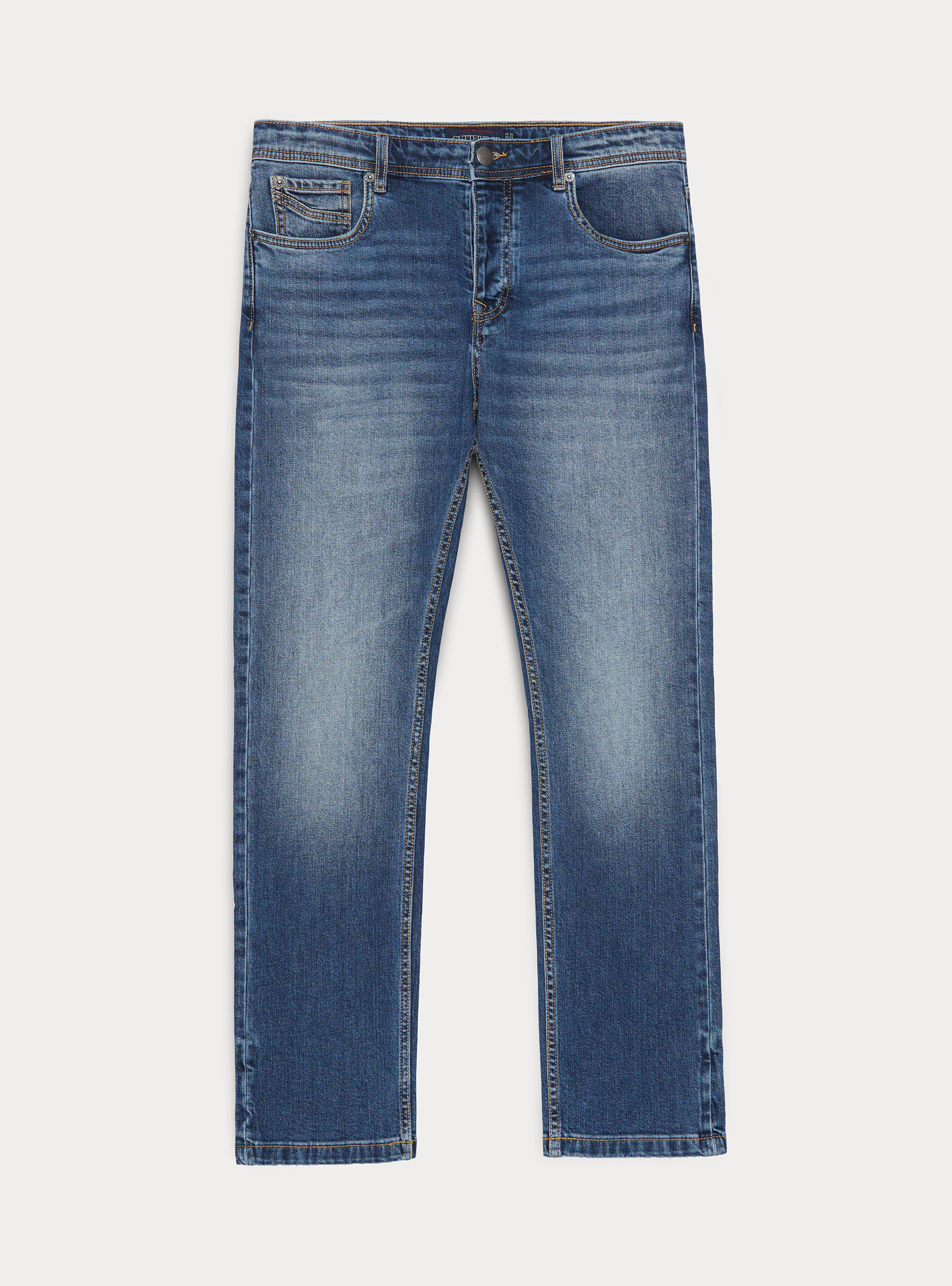 Denim in cotone stretch, BLU NAVY