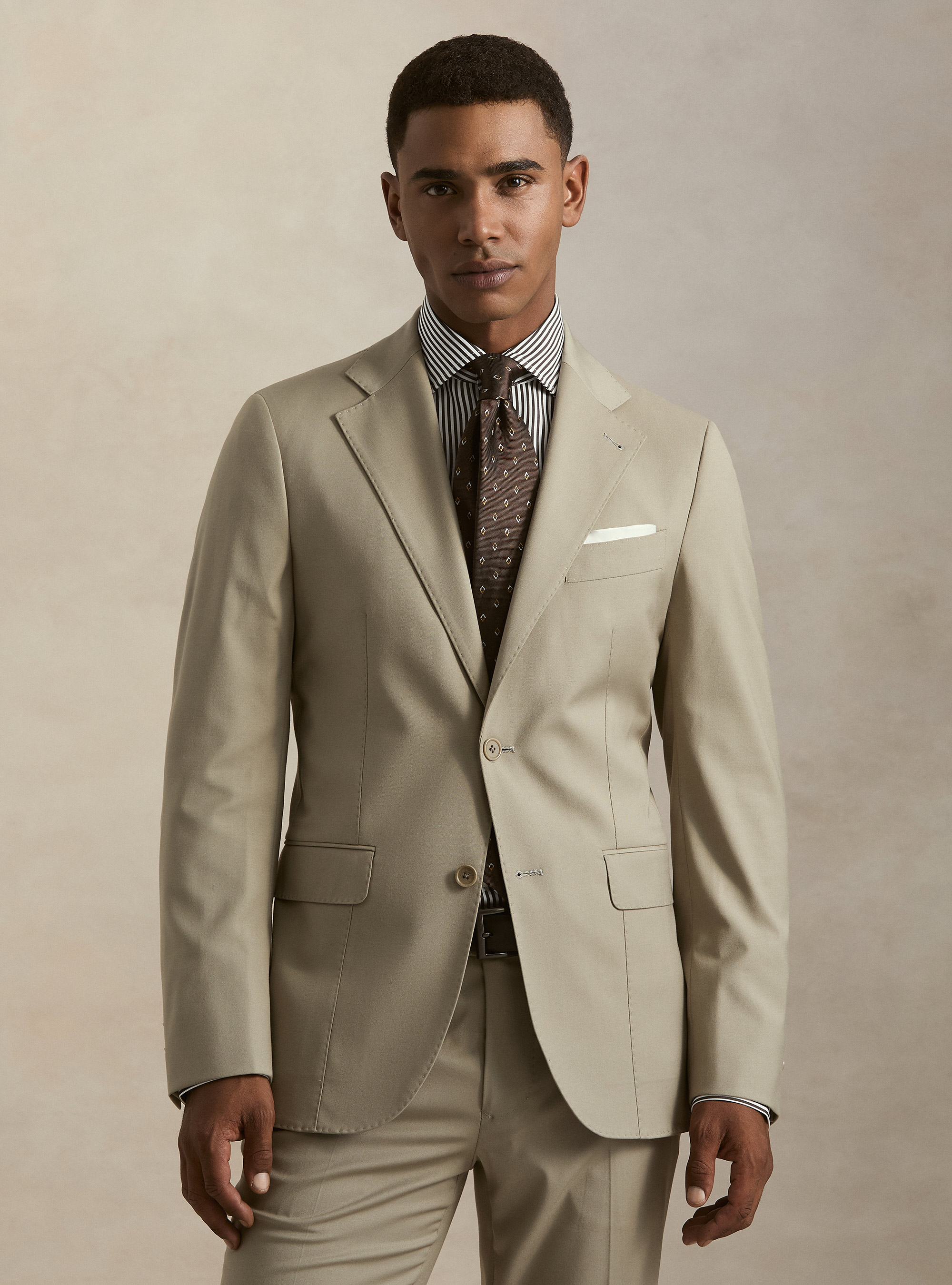 Giacca abito classico slim fit, SABBIA 0591C