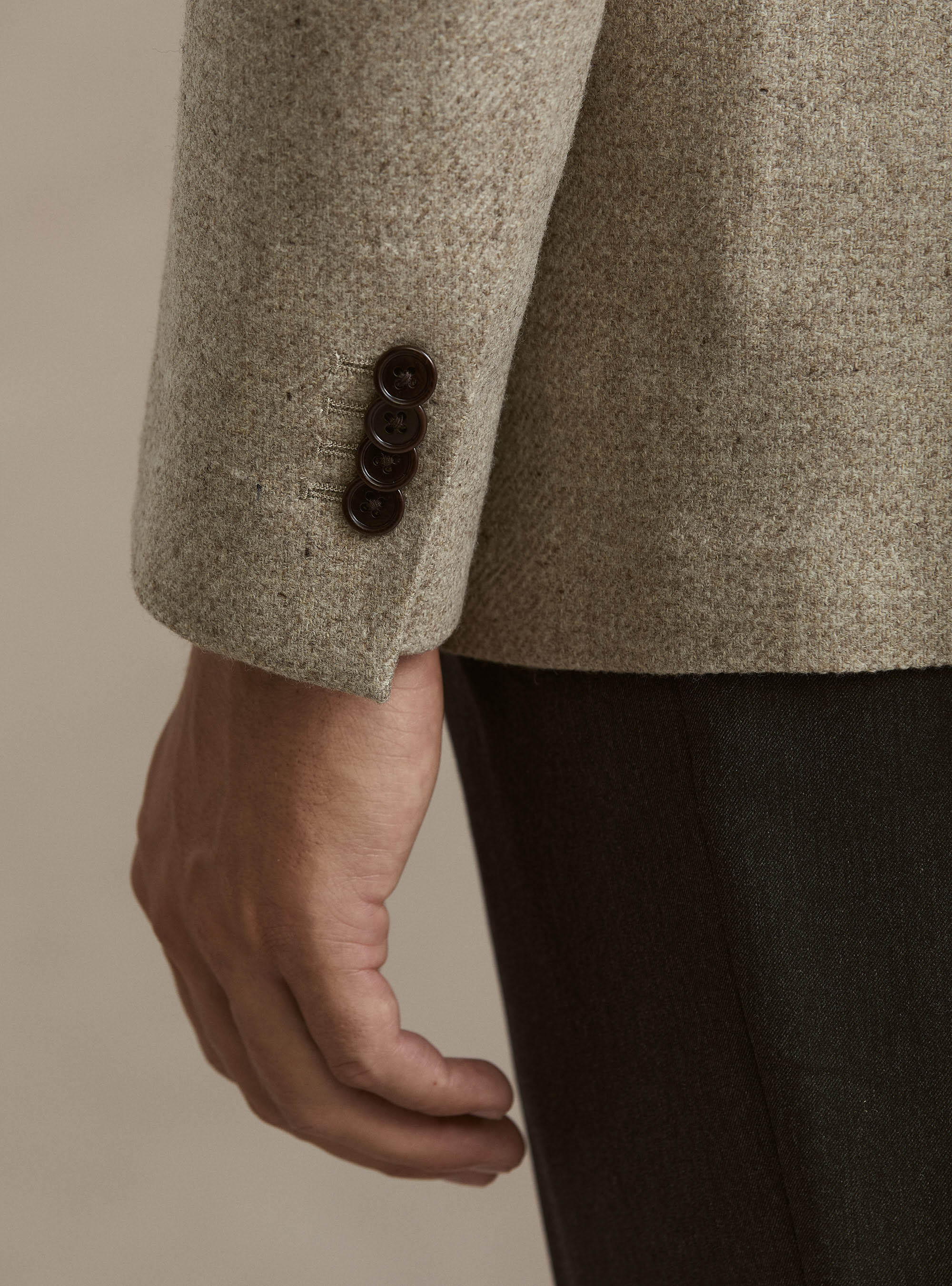 Giacca in lana cashmere Lanificio di Pray, SABBIA