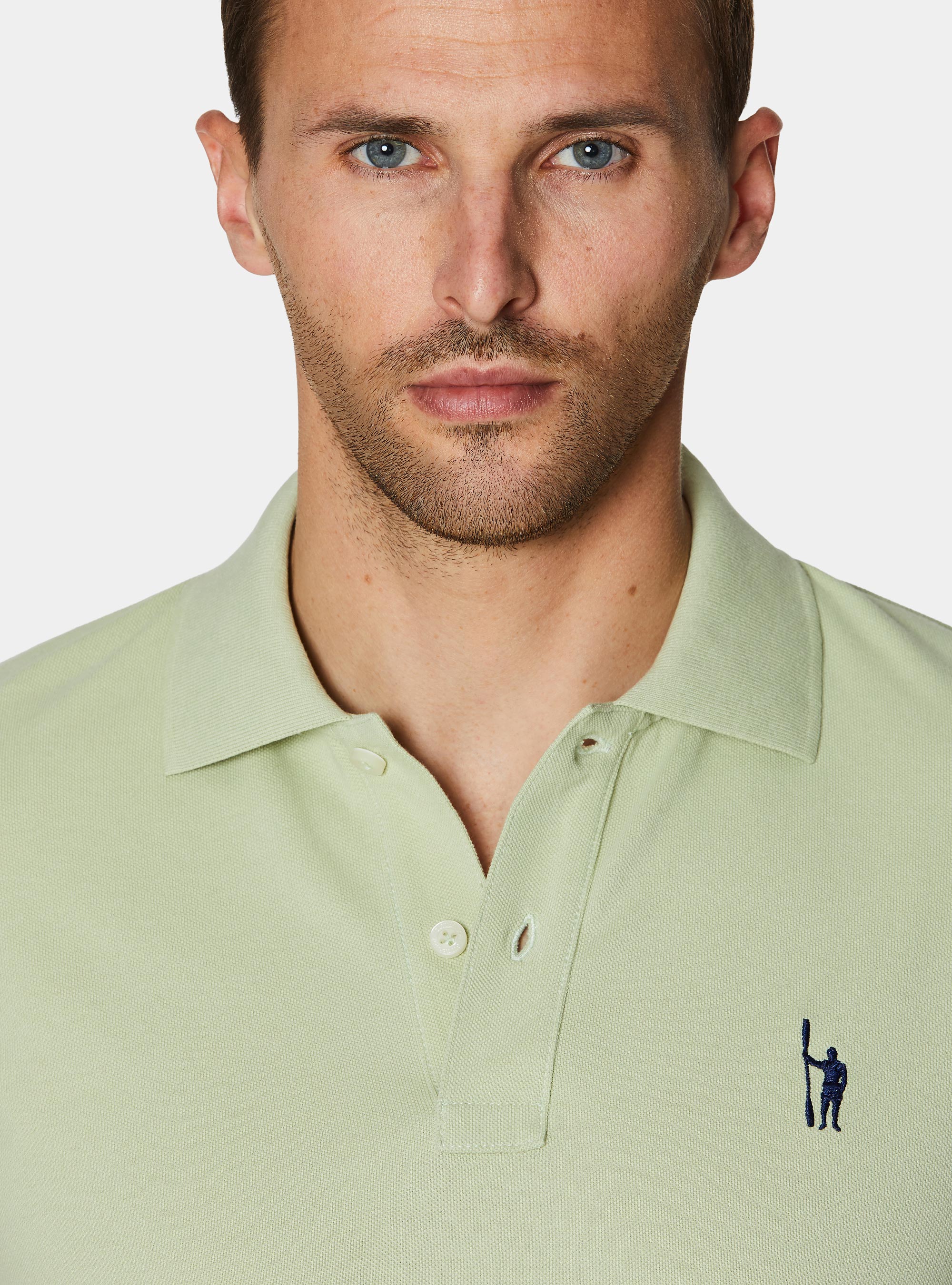 Polo classica in piquet, VERDE CHIARO 0622C