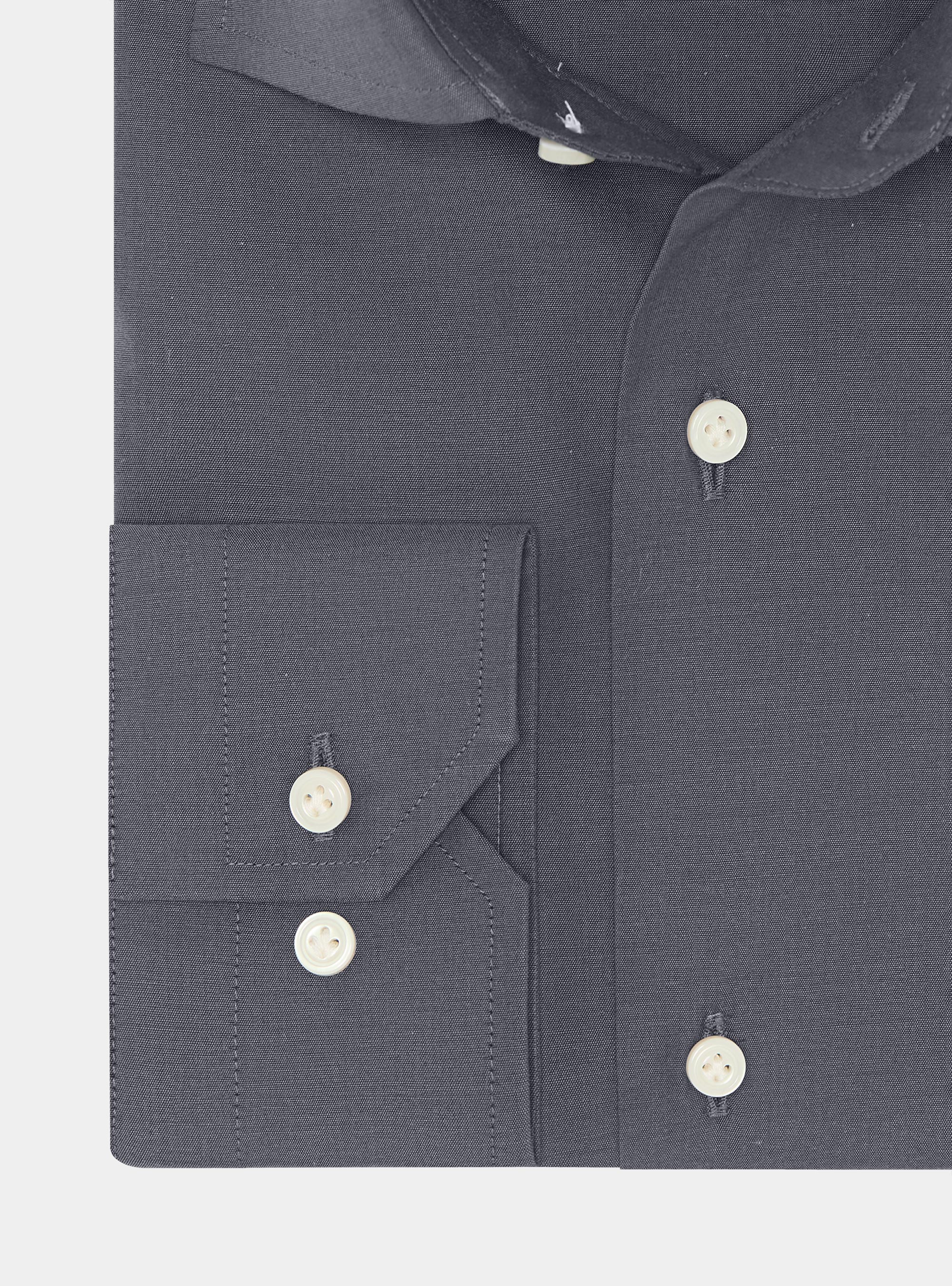Camicia in cotone popeline stretch, GRIGIO CHIARO