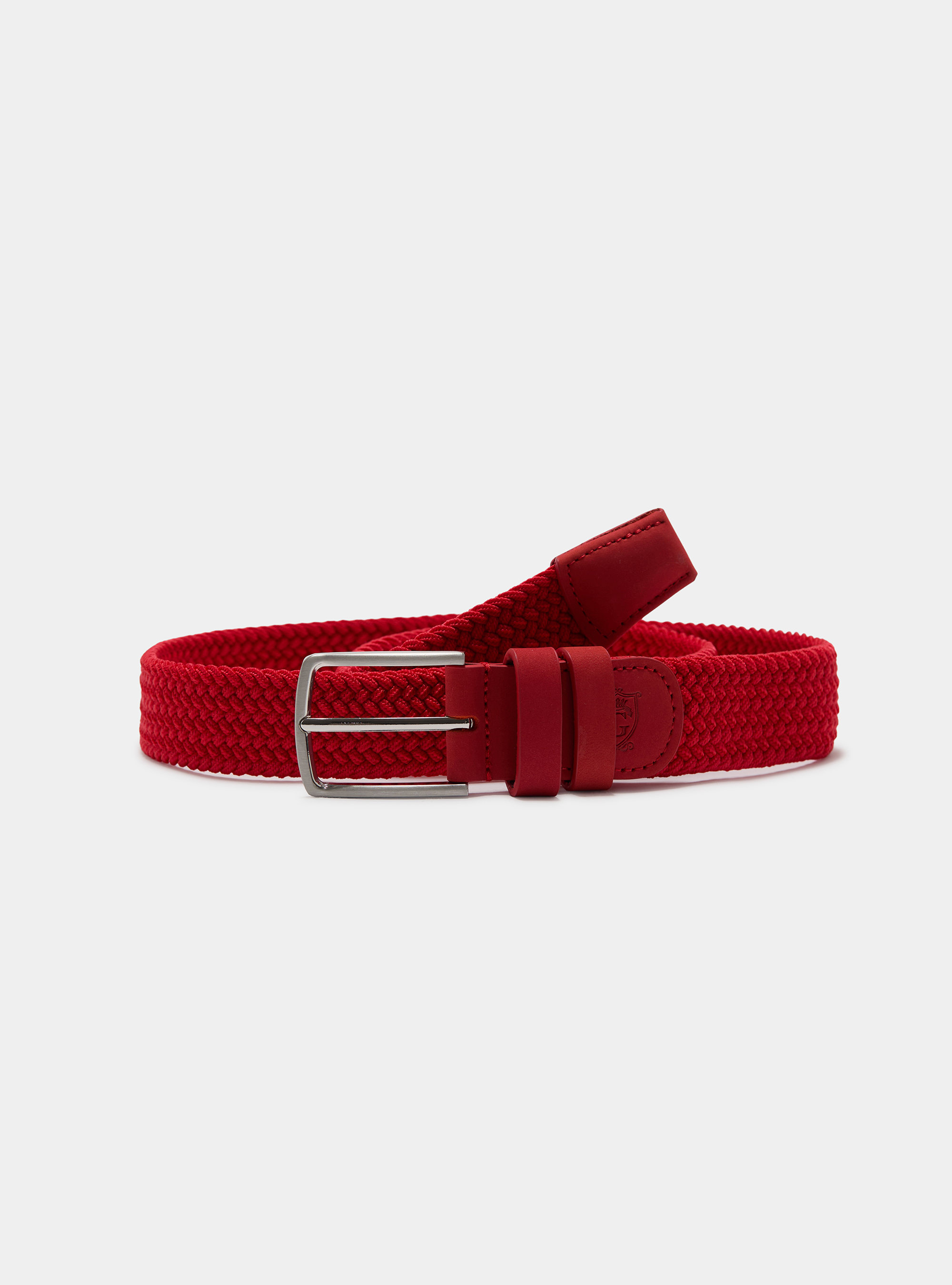 Cintura elastica intrecciata, ROSSO