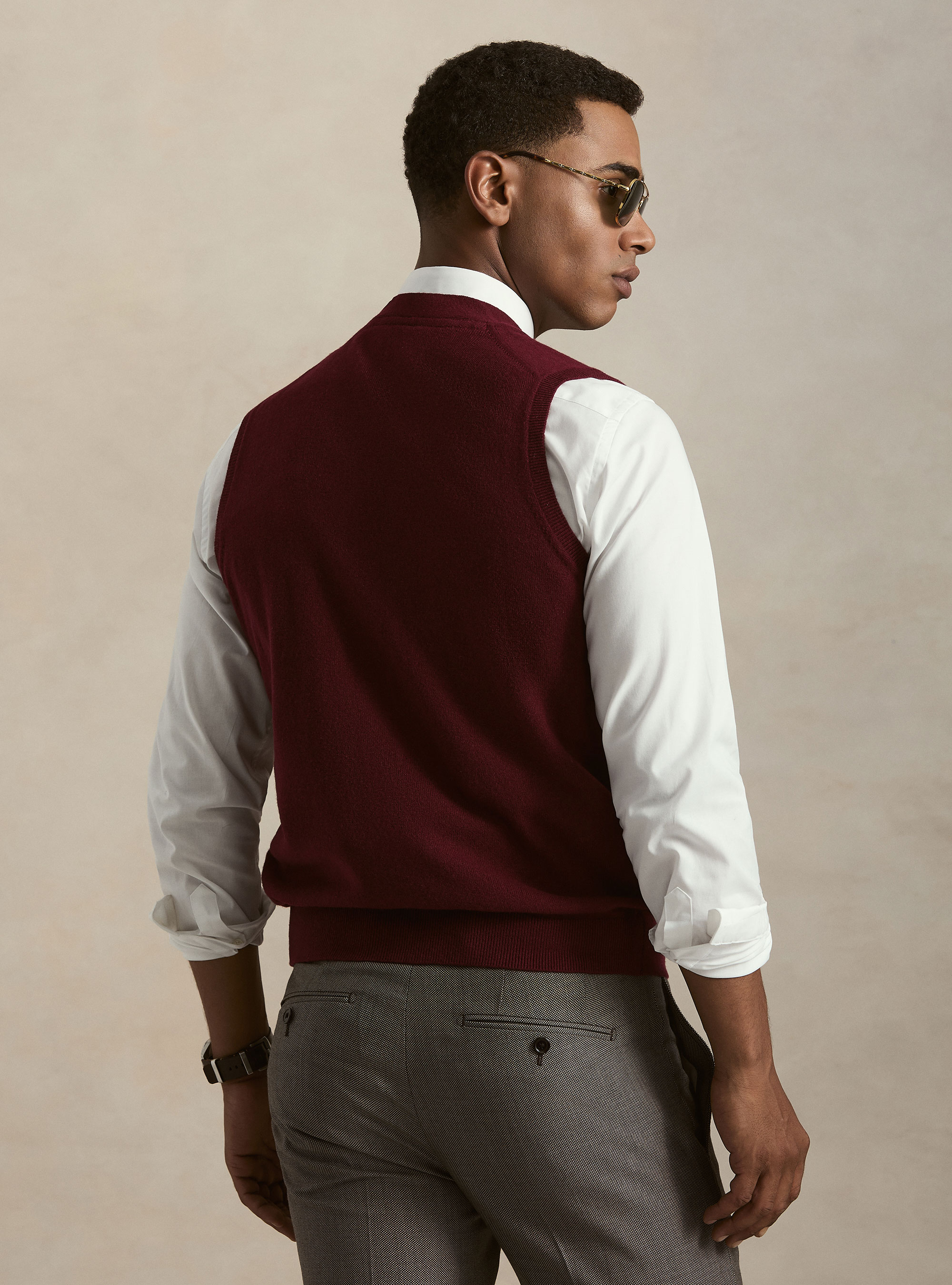 Gilet in maglia in lambswool e cashmere, VINACCIA 0401C