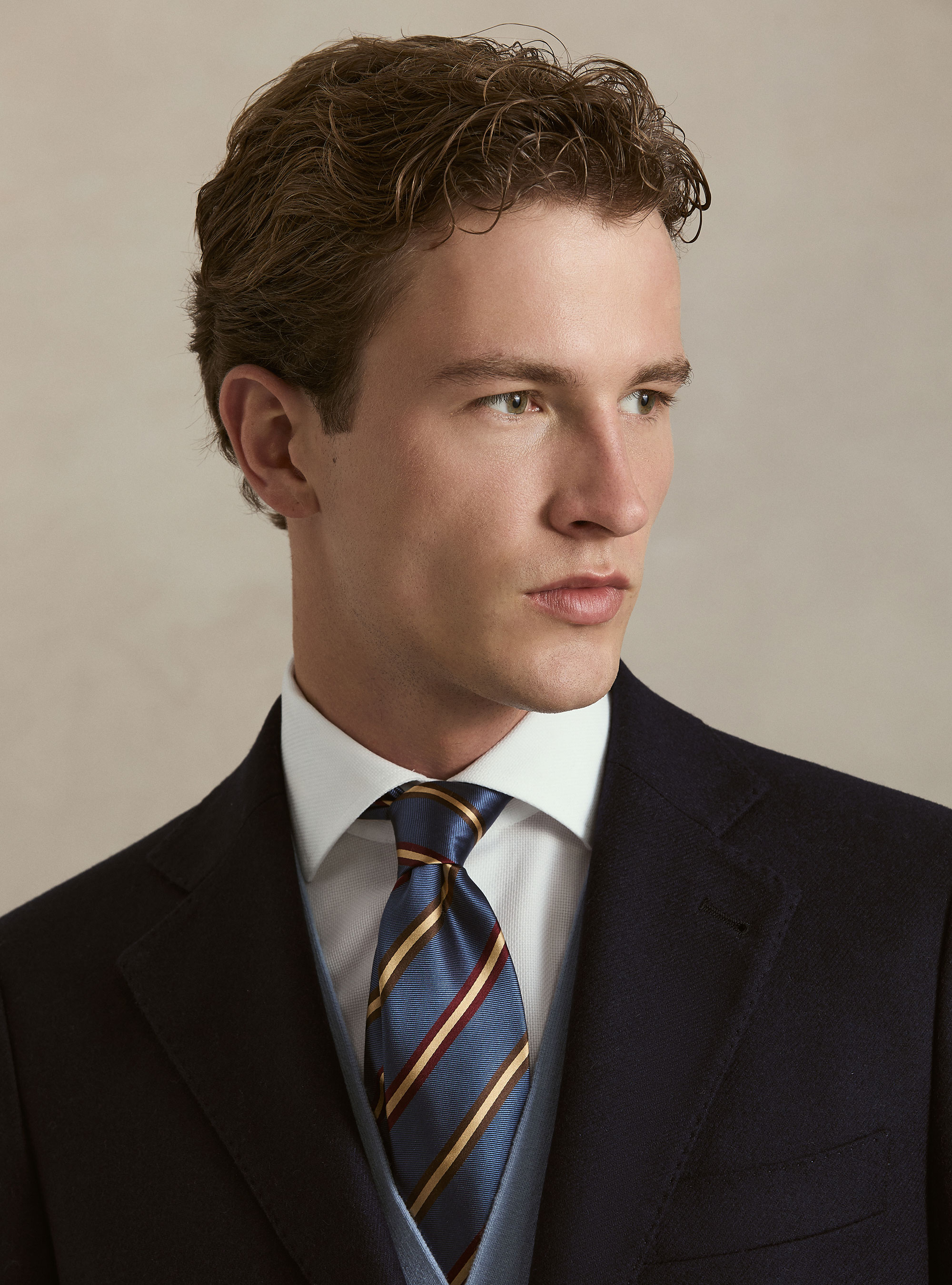 Giacca in flanella misto lana, BLU NAVY