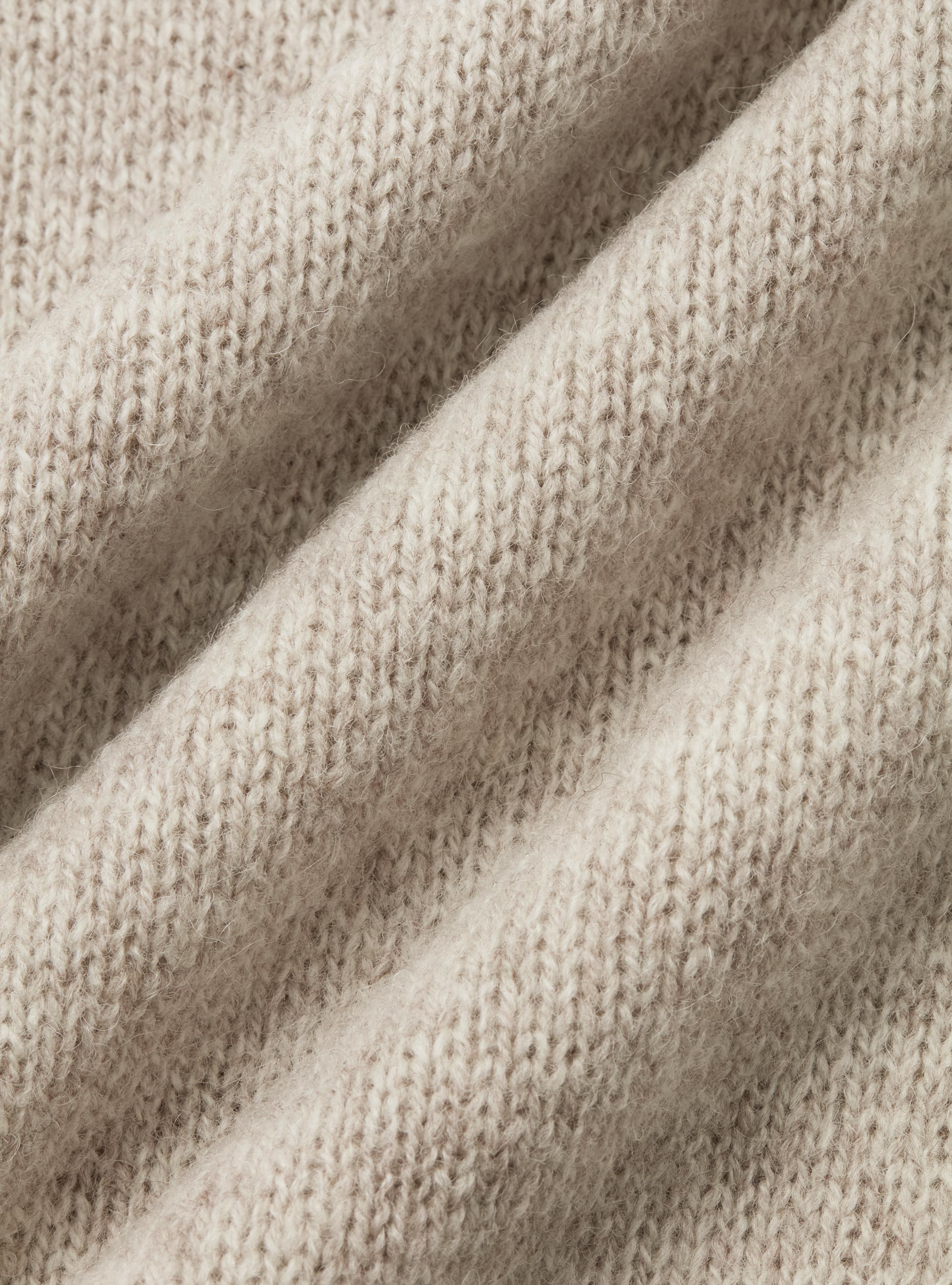 Maglia girocollo in lana shetland, ECRU