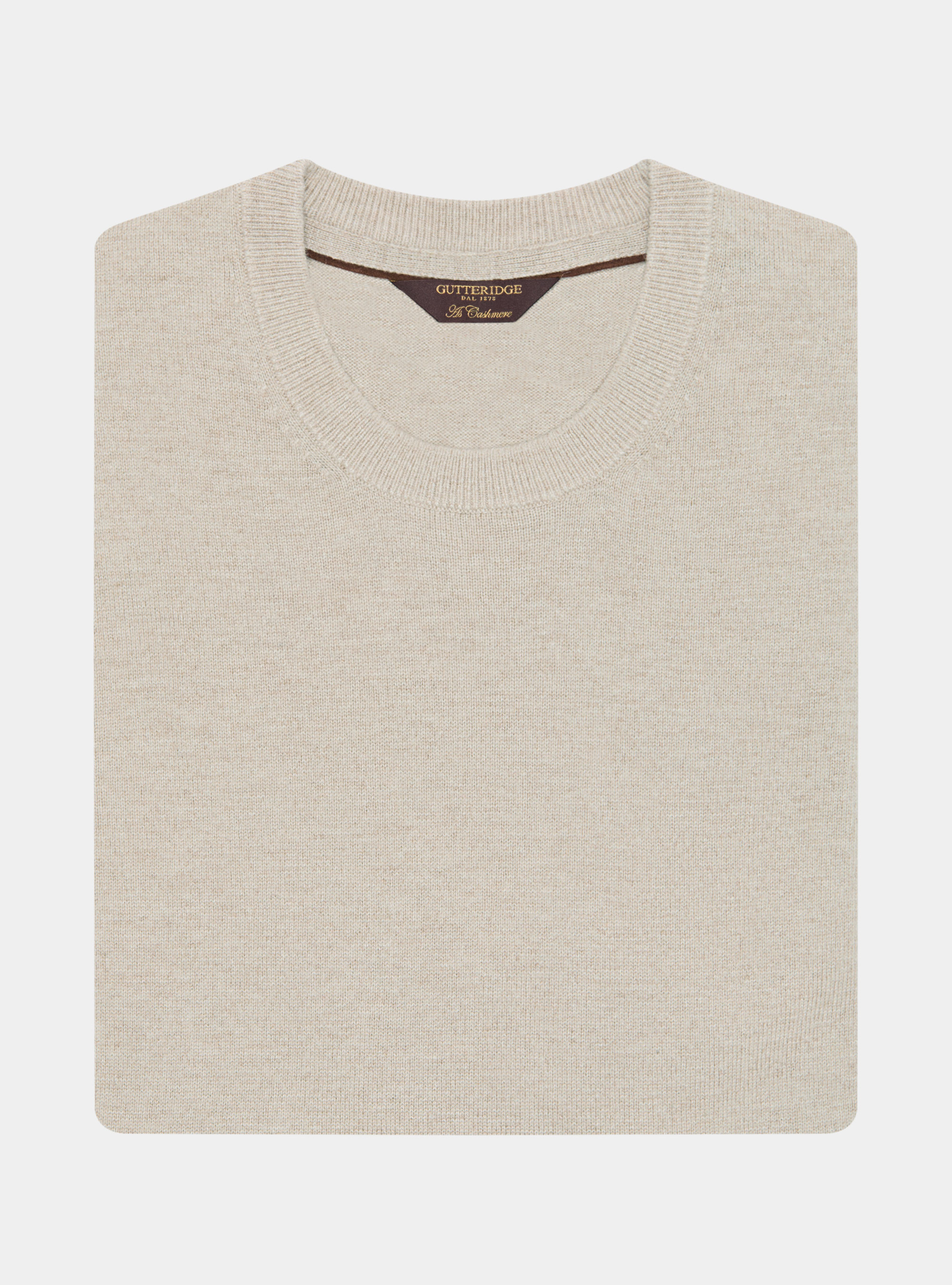 Girocollo in maglia in lana e cashmere, ECRU