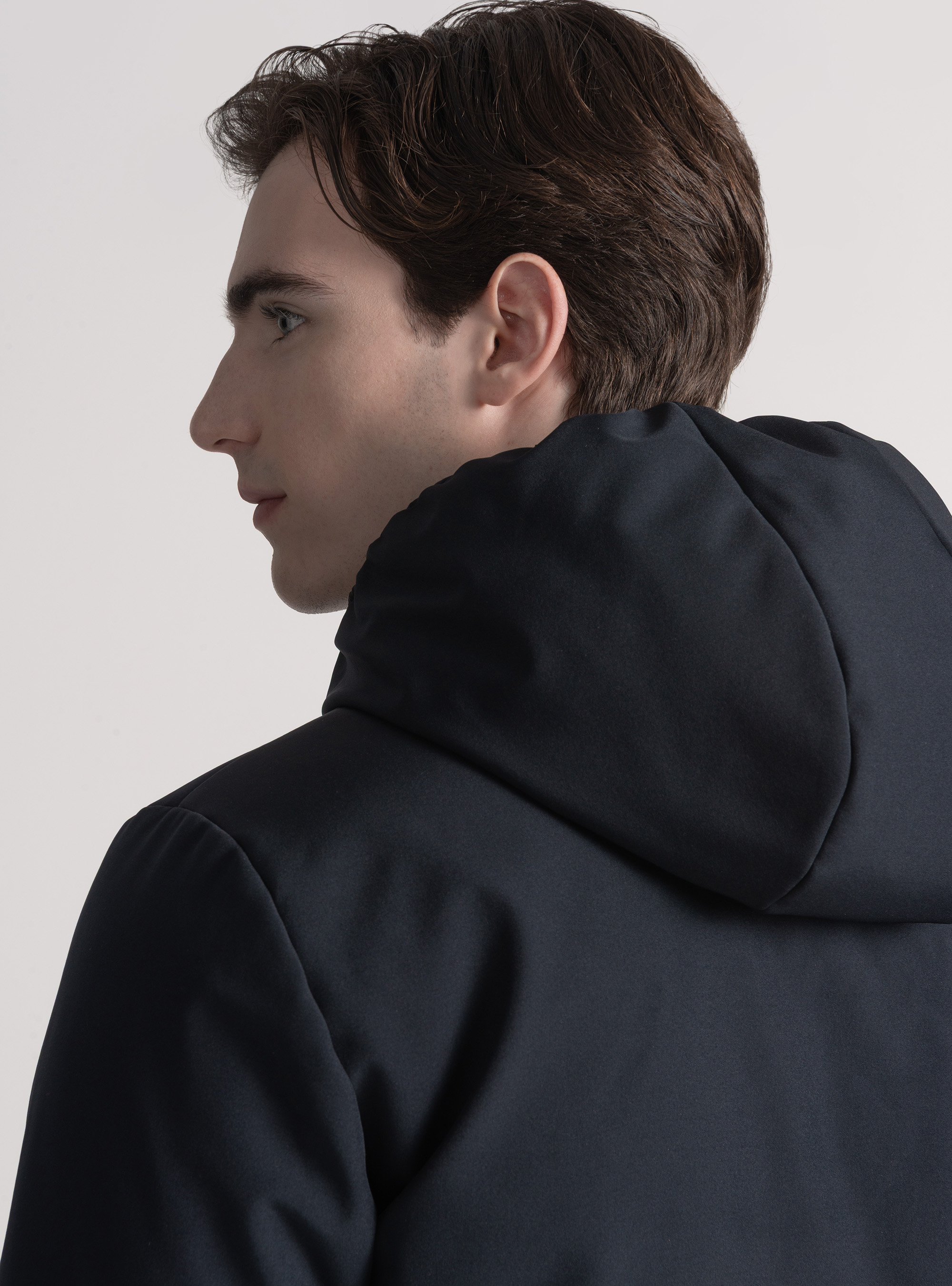 Giubbotto tecnico reversibile con cappuccio, BLU NAVY