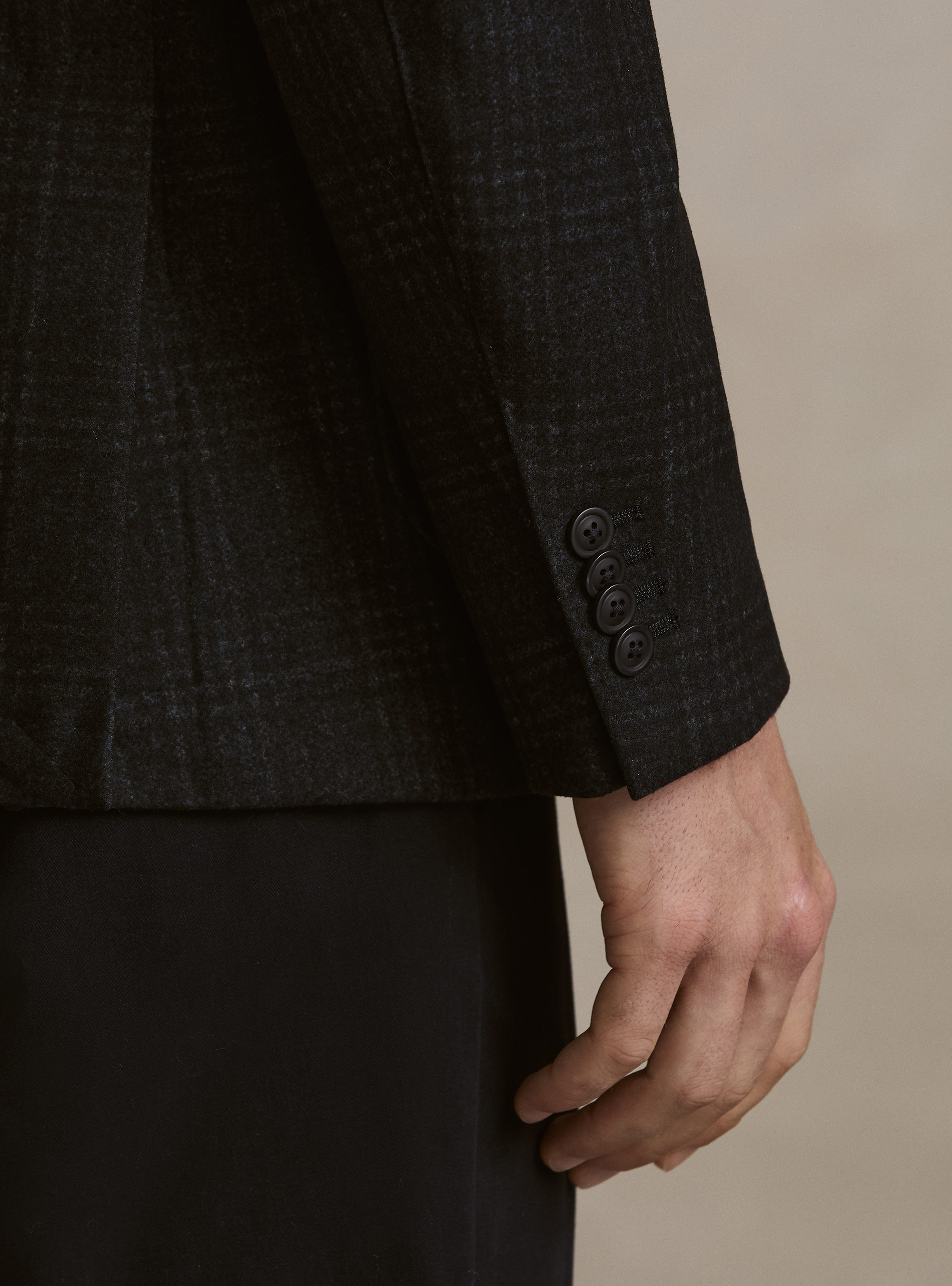 Giacca monopetto in jersey stampato, BLU NAVY