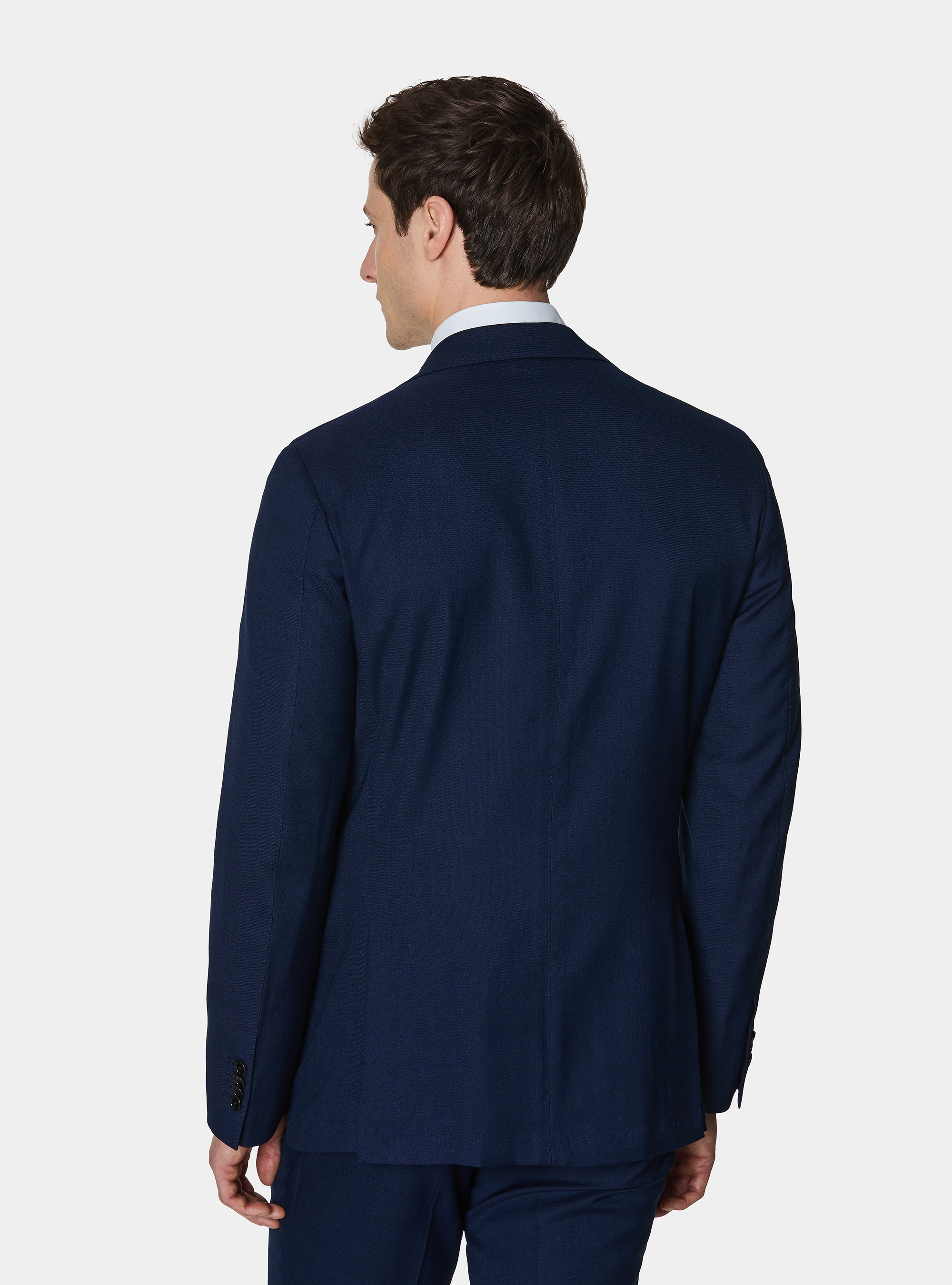 Giacca abito in tessuto hopsack, BLU NAVY