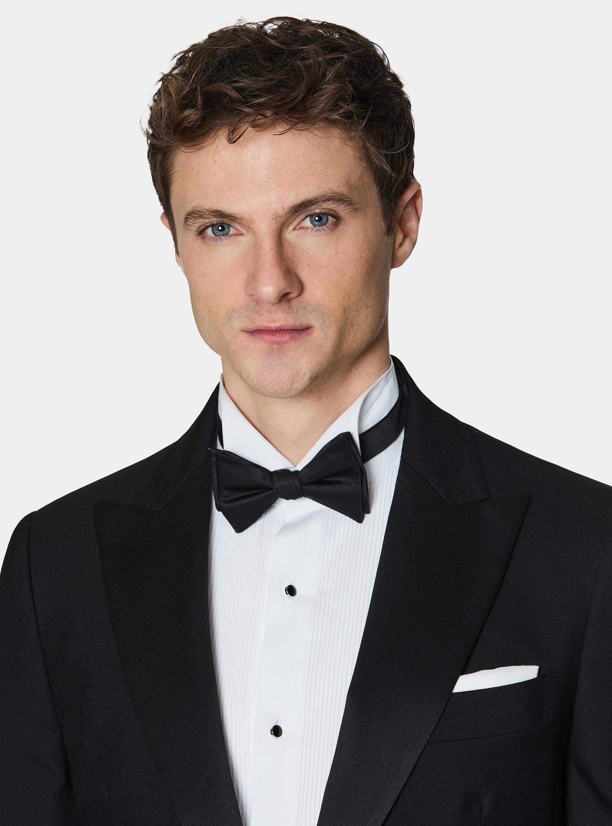 Giacca abito smoking in lana Vitale Barberis Canonico, NERO