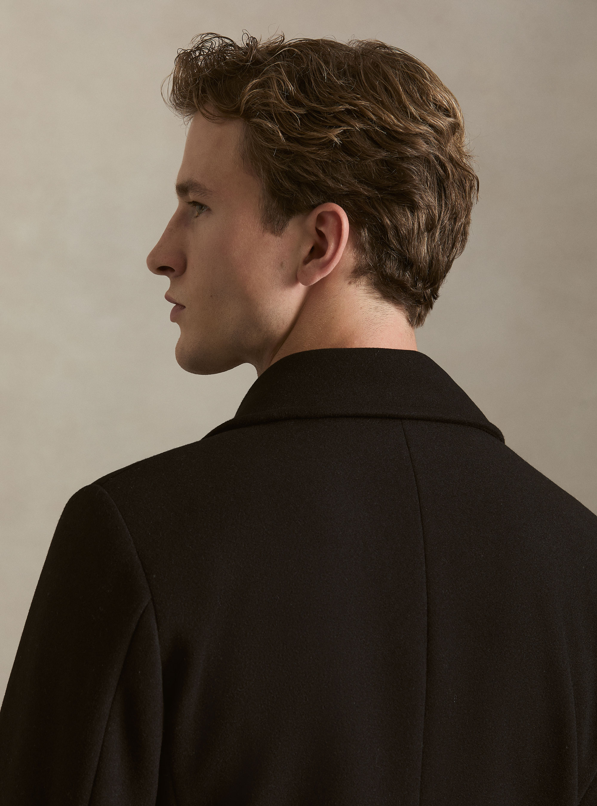 Peacoat tinta unita, NERO