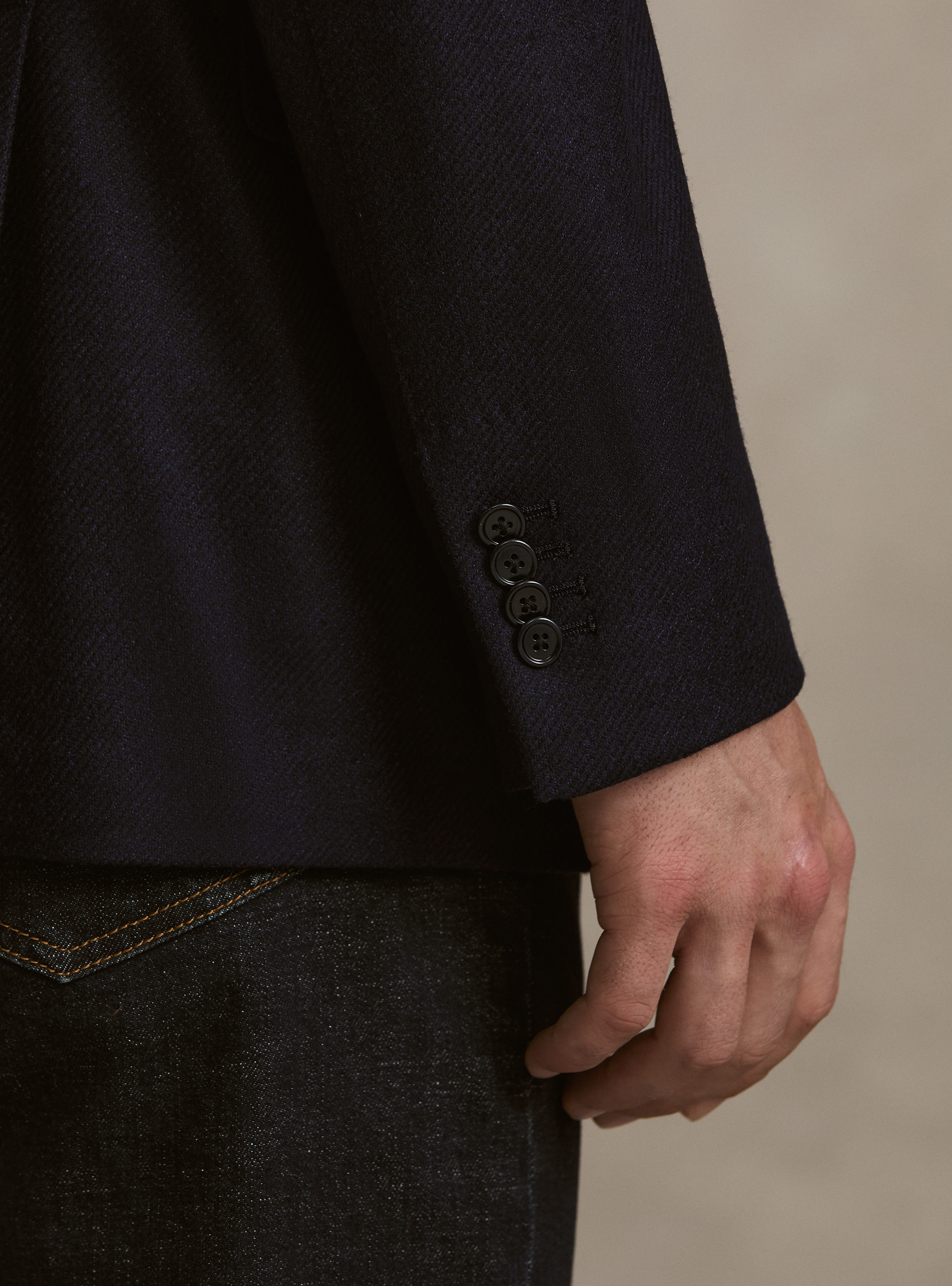 Giacca in lana cashmere Lanificio di Pray, BLU NAVY