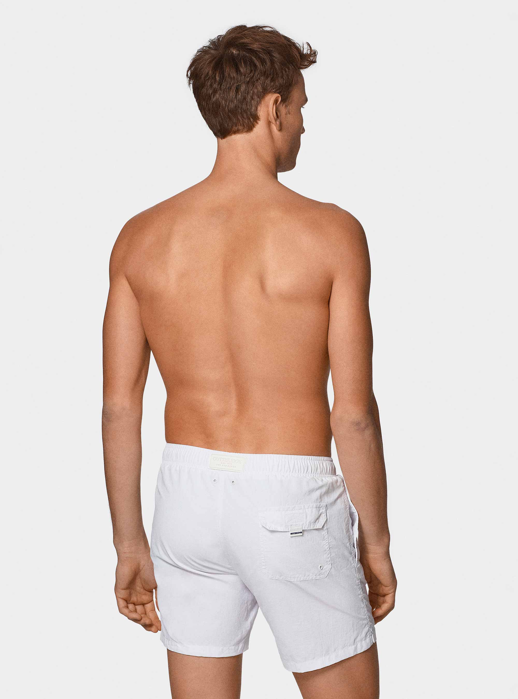 Costume da bagno tinta unita, BIANCO