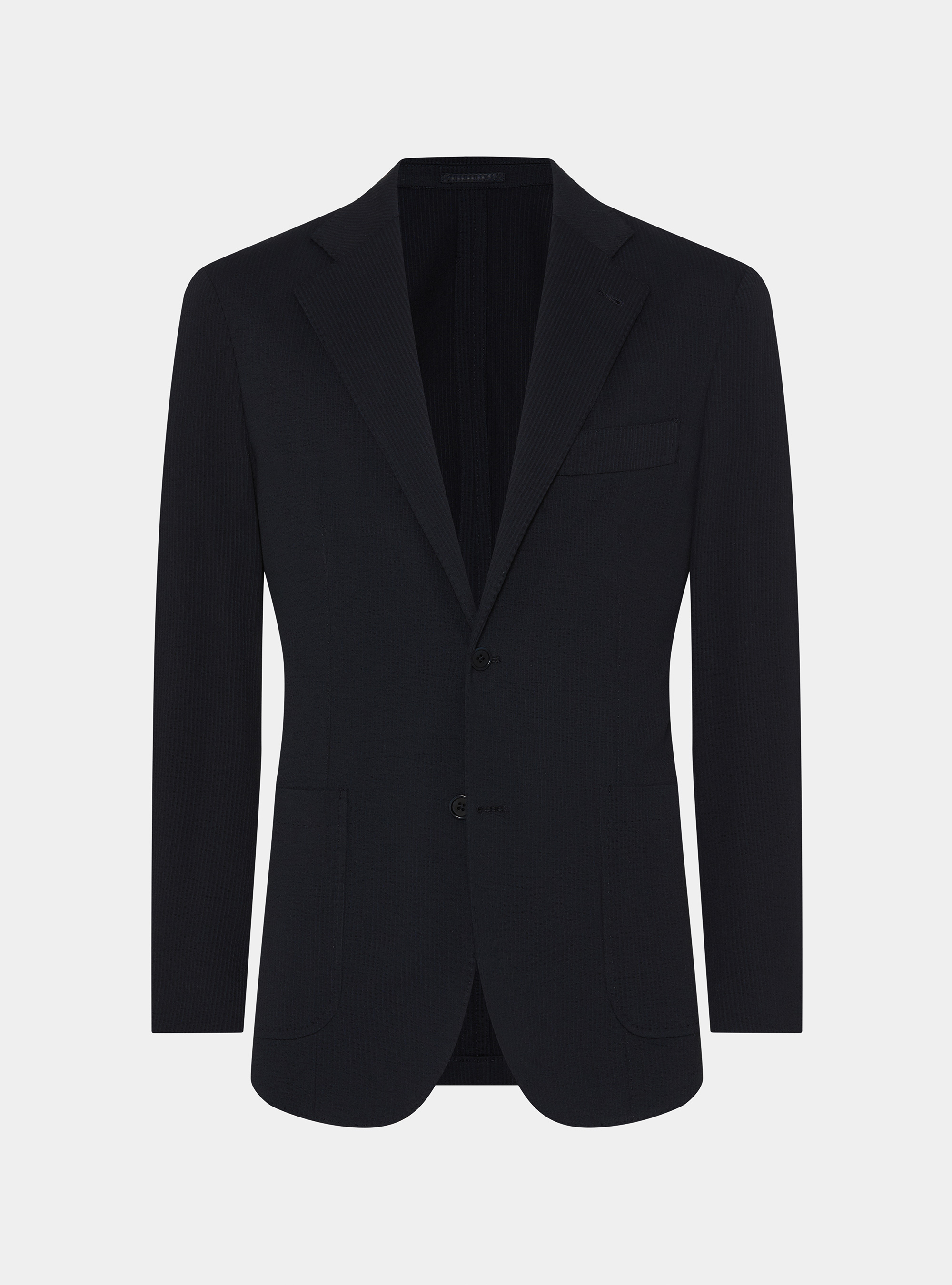 Giacca stretch in cotone tecnico, BLU NAVY