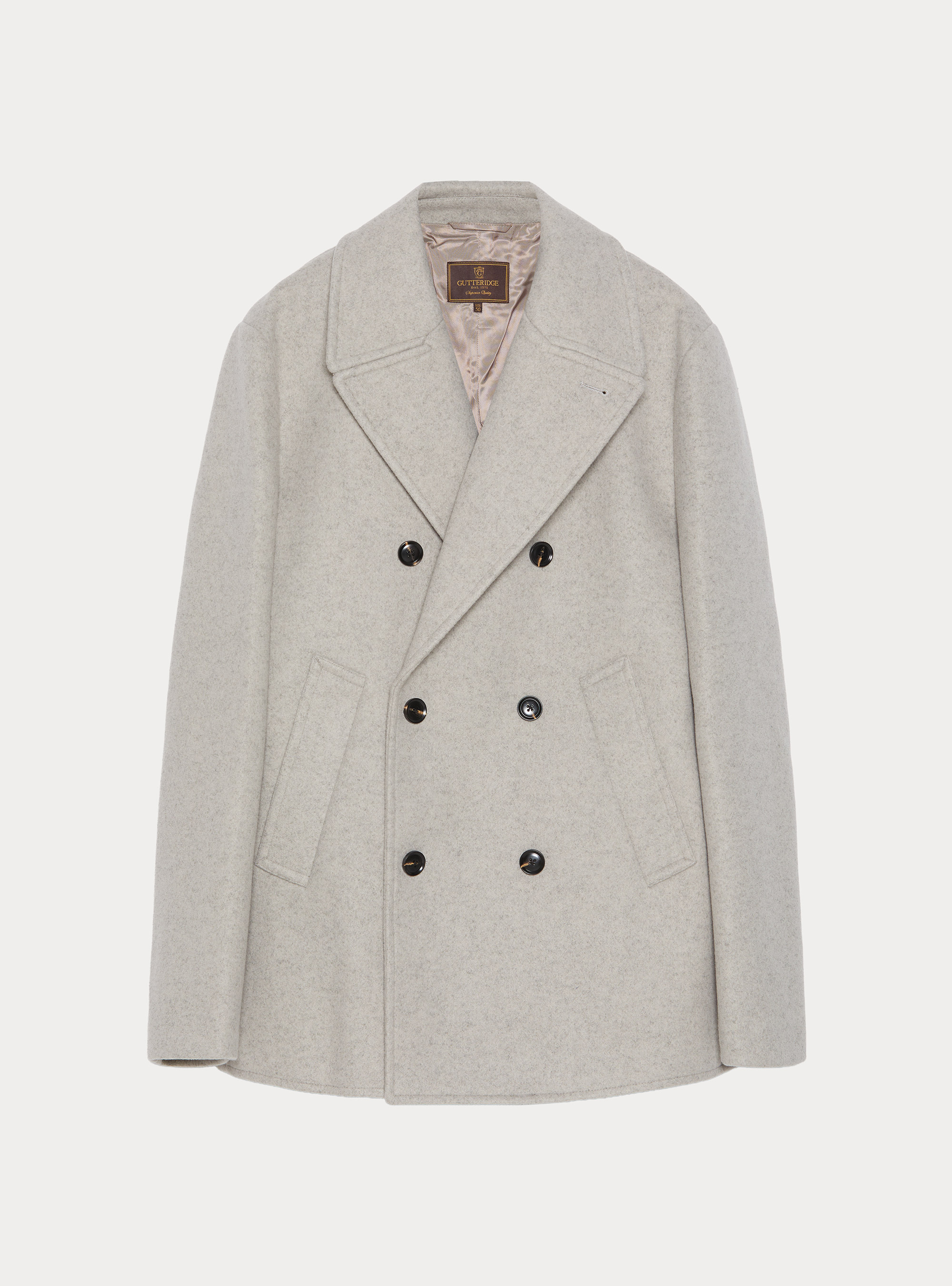 Peacoat tinta unita, ECRU