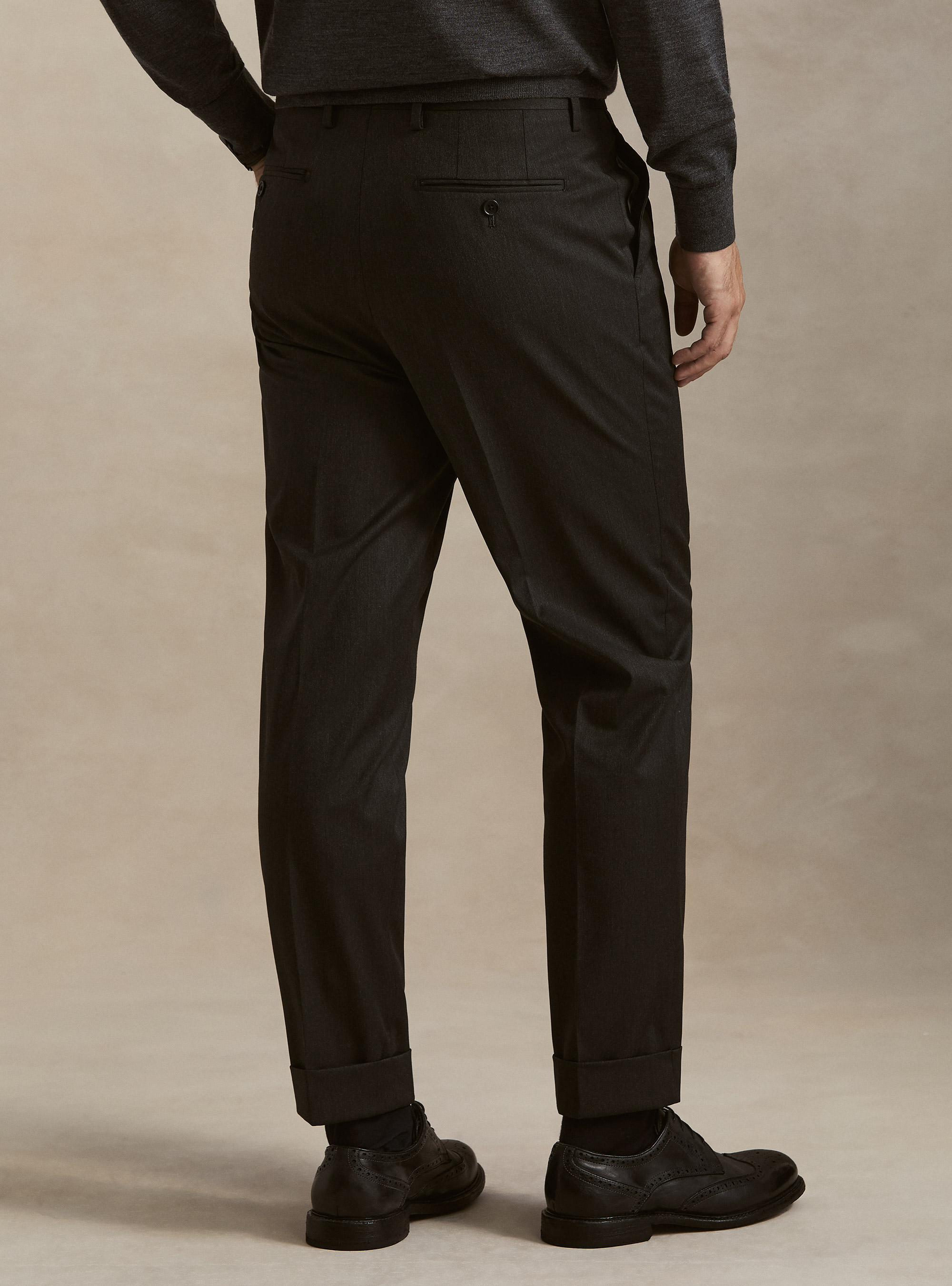 Pantaloni classici con pince, ASFALTO