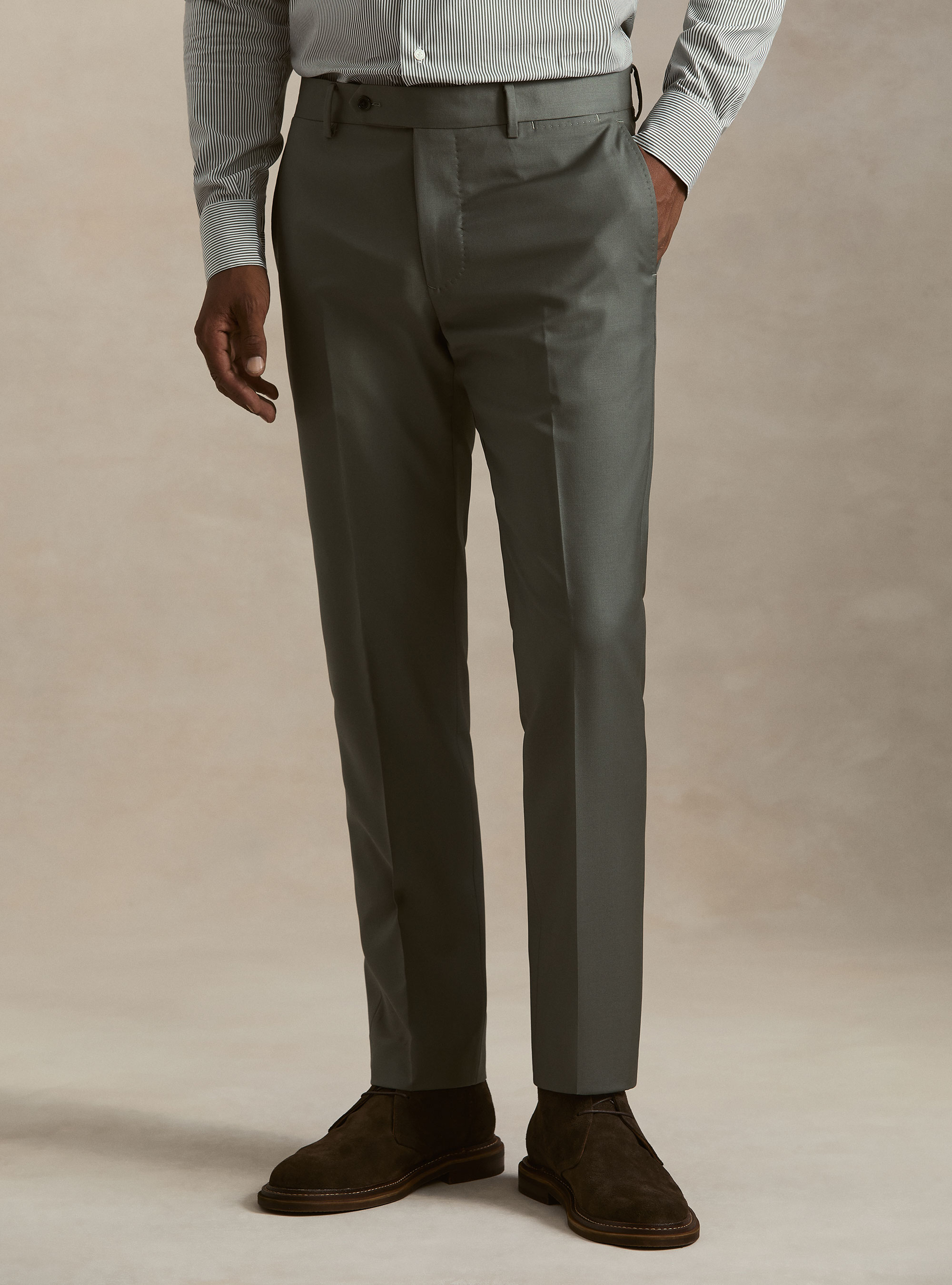 Pantaloni per abito in pura lana Vitale Barberis Canonico, SALVIA 0602C