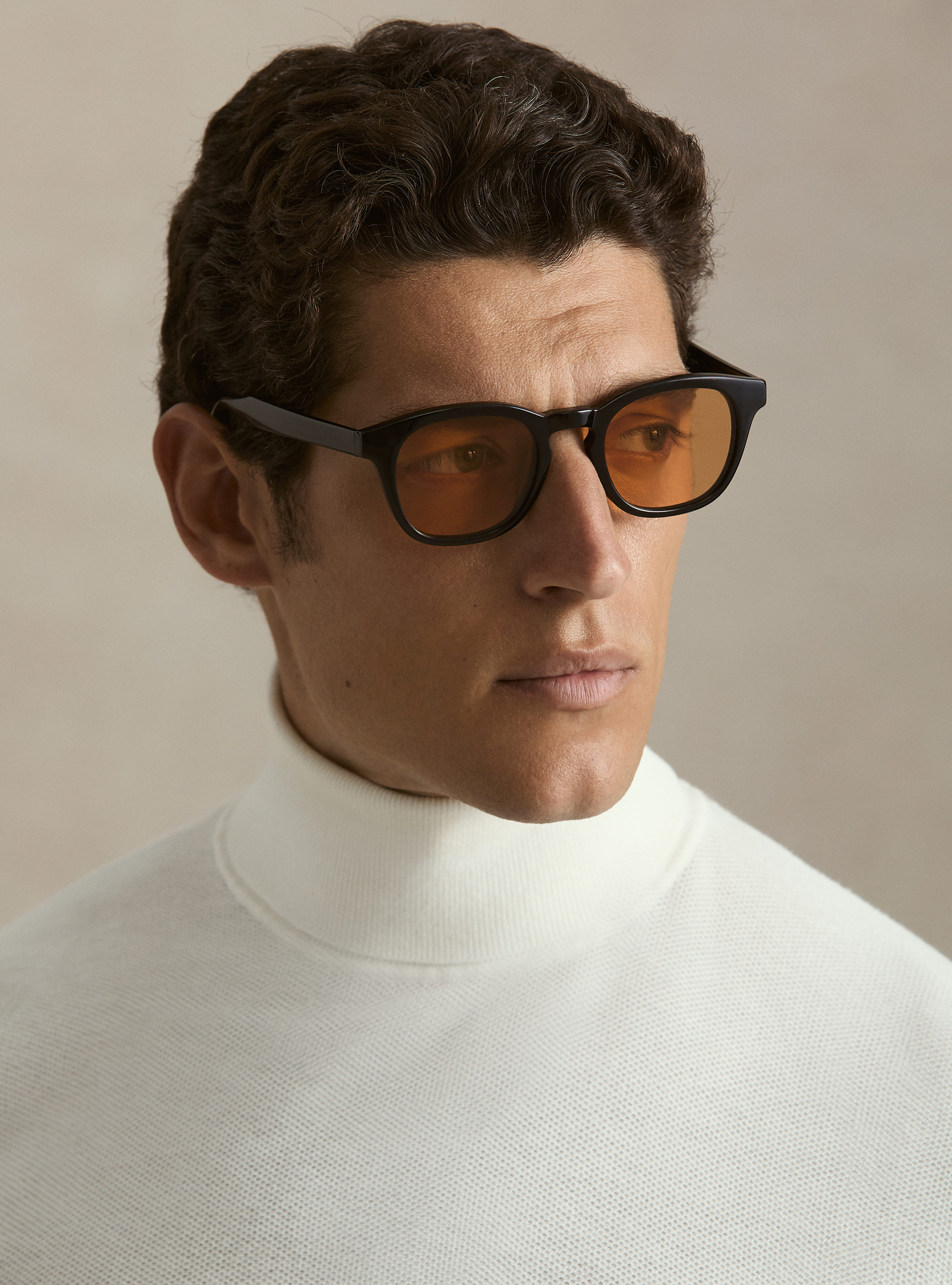 Dolcevita in maglia nido d'ape in cotone e cashmere, BIANCO