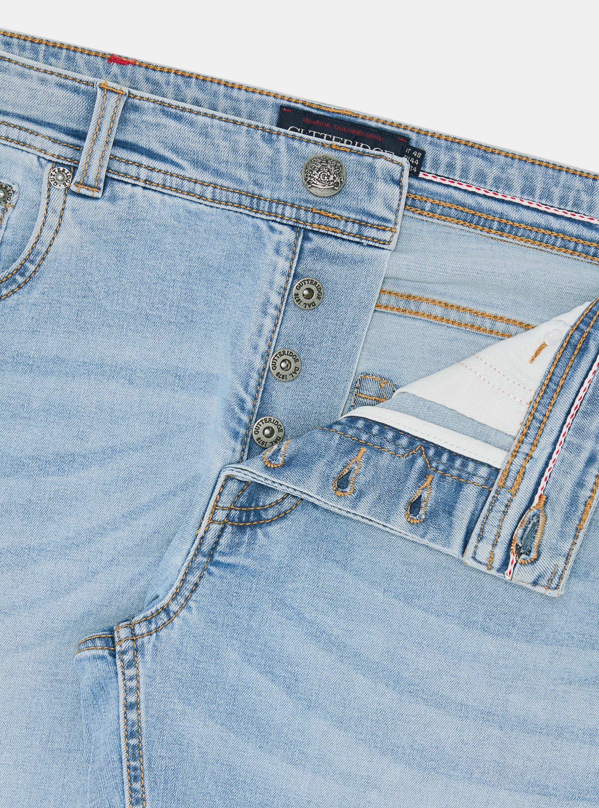 5 Tasche denim regular fit, AZZURRO