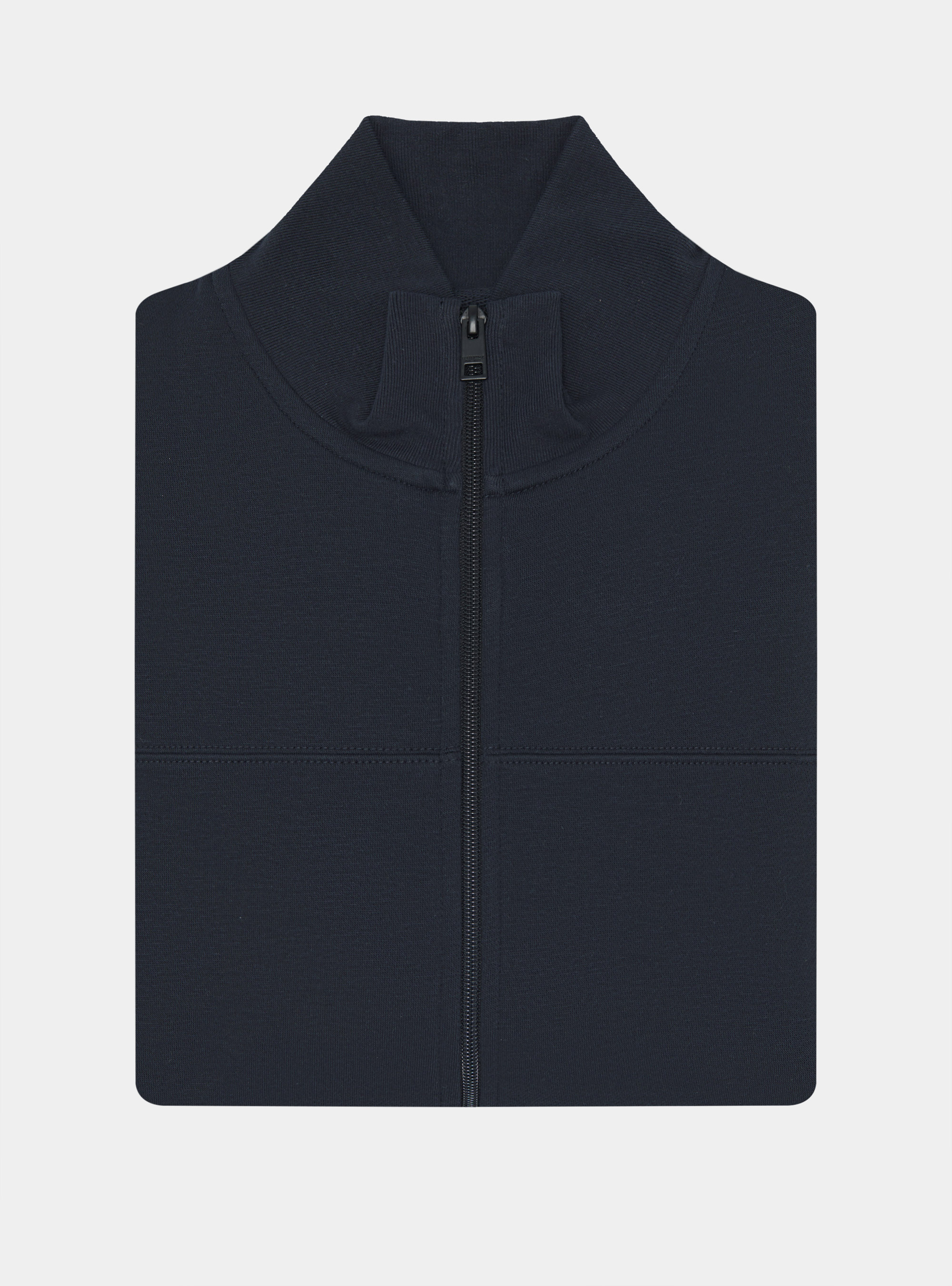 Felpa GT01 full zip in misto cotone, BLU NAVY