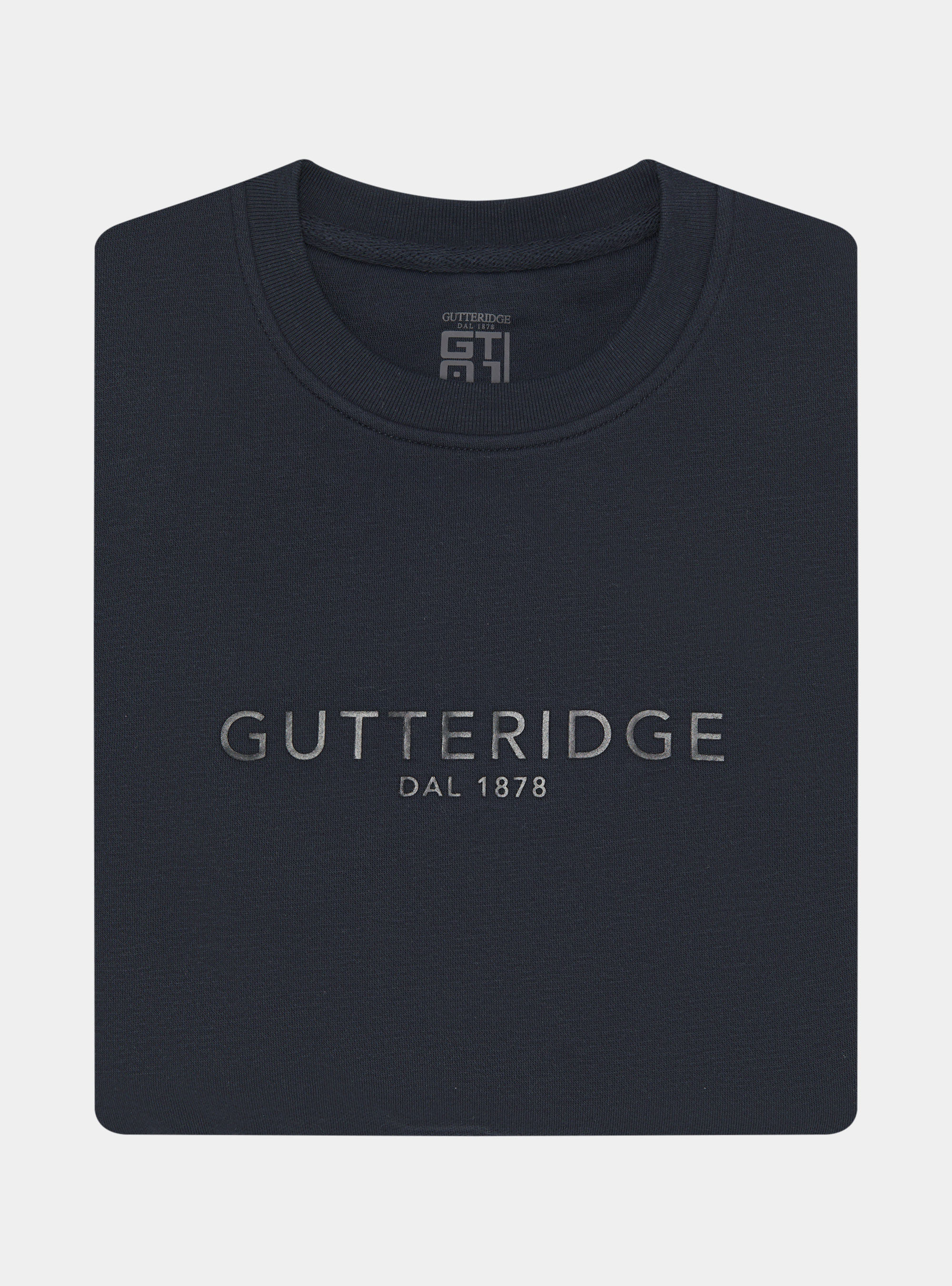 Felpa girocollo con logo GT01, BLU NAVY