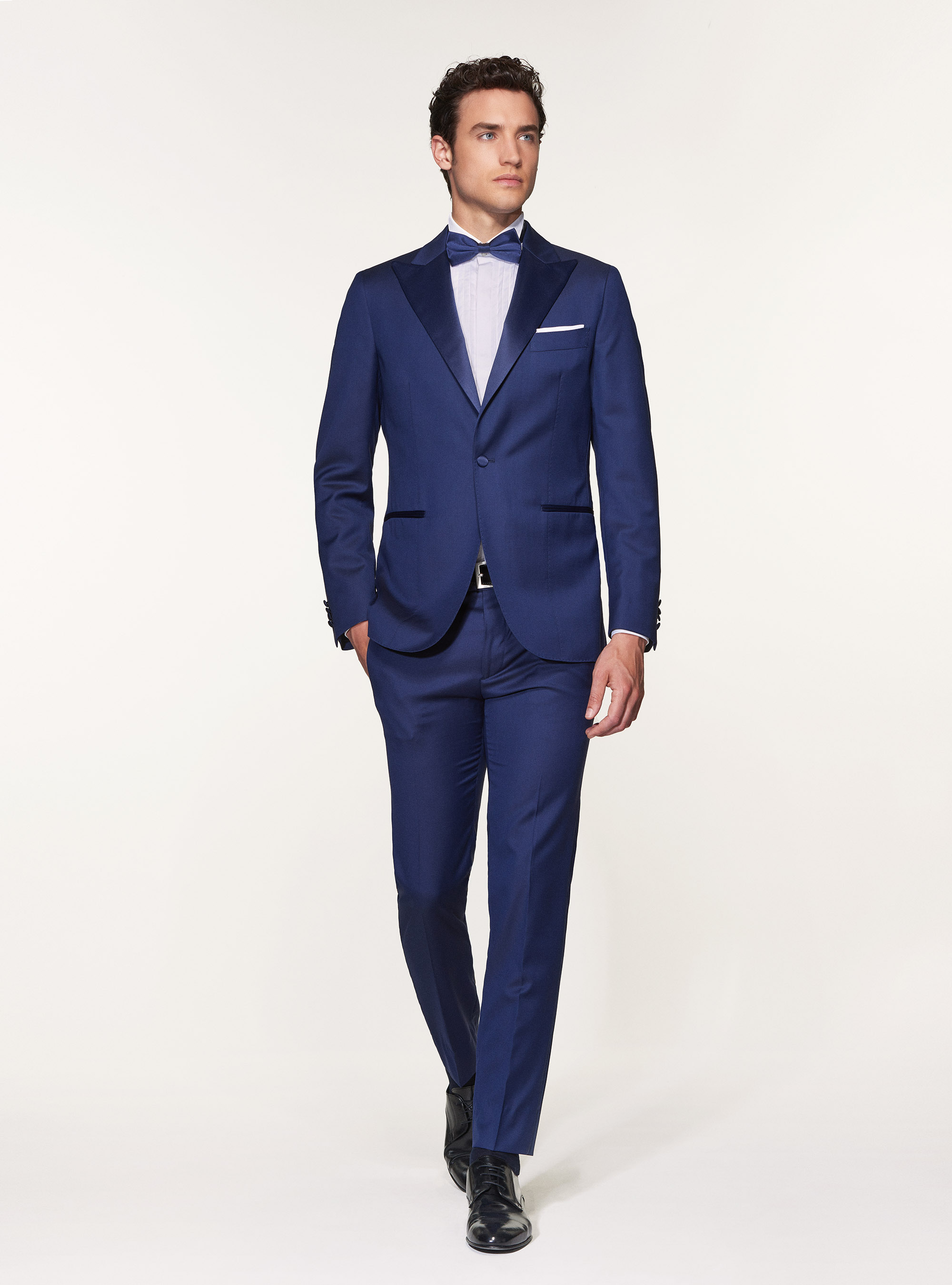 Giacca smoking in pura lana superfine 110's Vitale Barberis Canonico, BASALTO