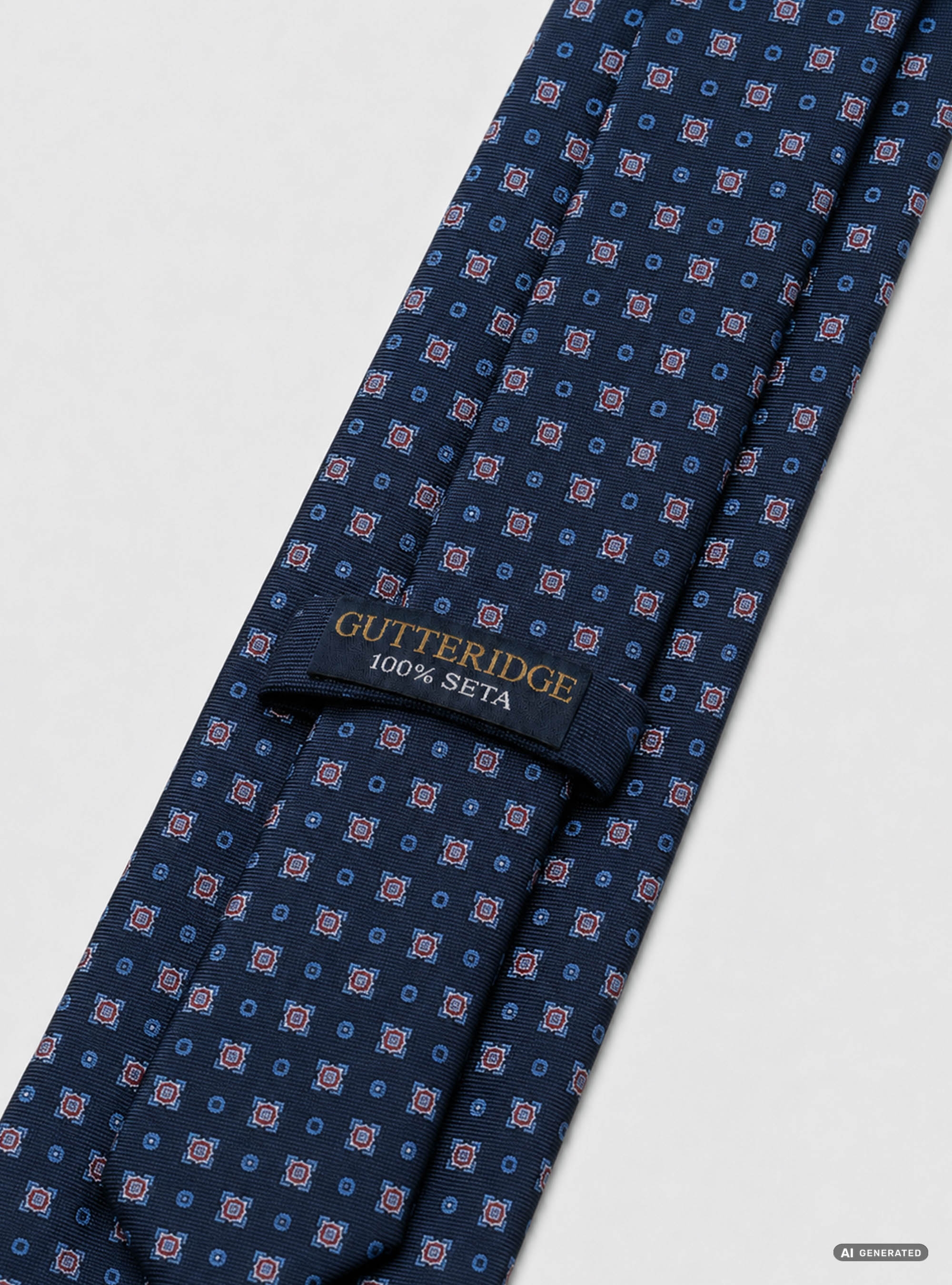 Cravatta in seta jacquard micro fantasia, BLU NAVY