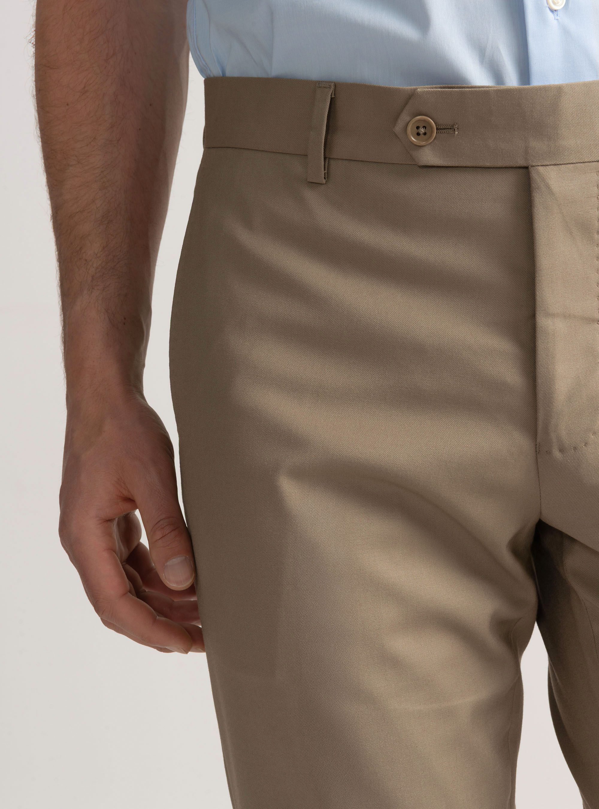 Pantaloni per abito slim fit, FANGO