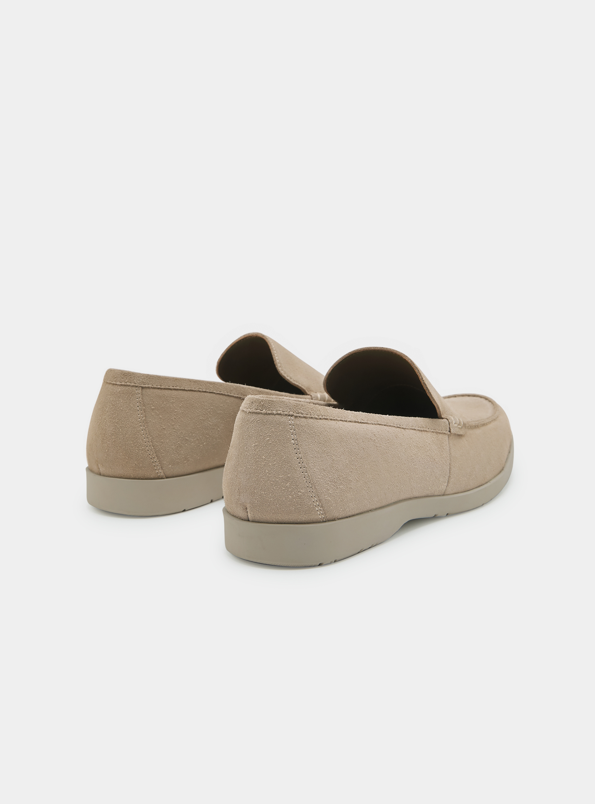 Mocassini in suede, ECRU