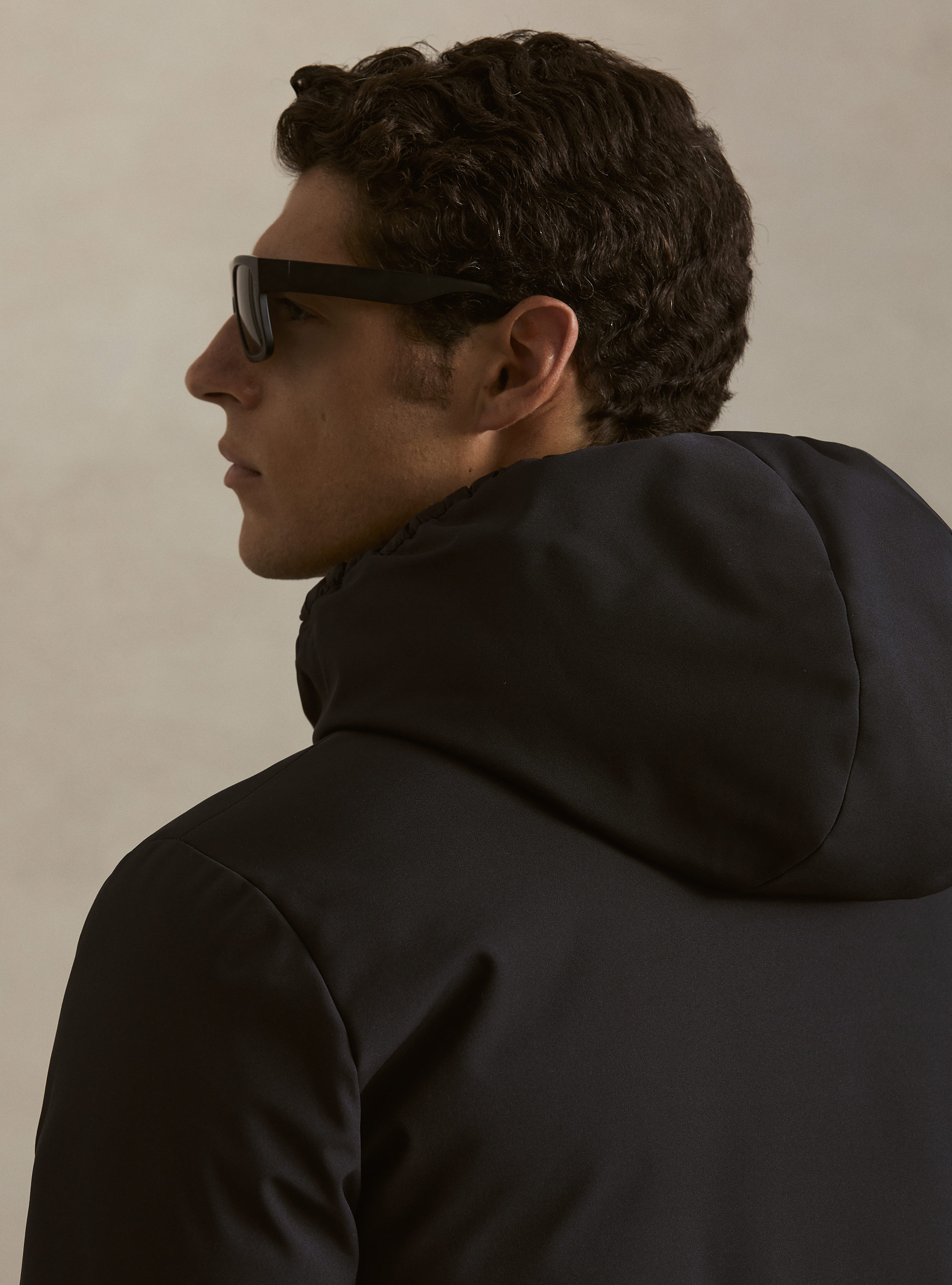 Bomber reversibile con cappuccio, BLU NAVY